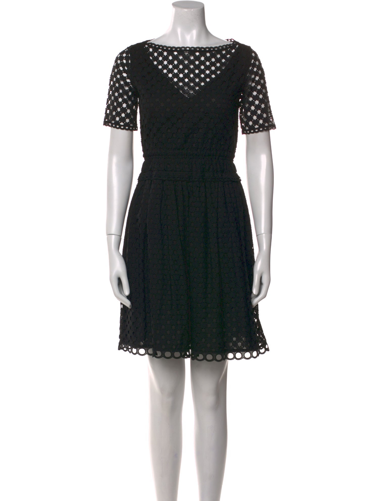 Carven Lace Pattern Mini Dress