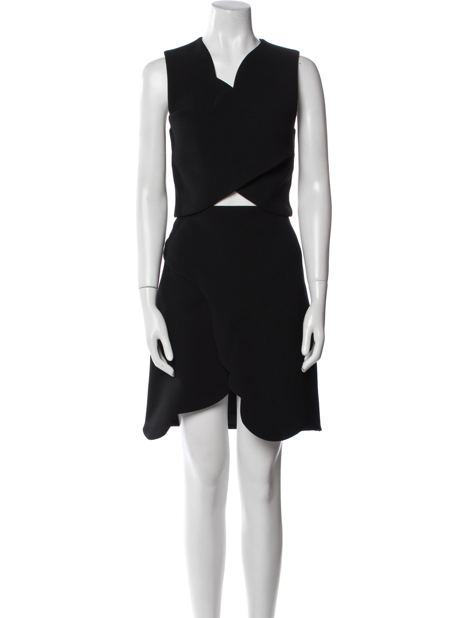Carven Cutout Accent Skirt Set