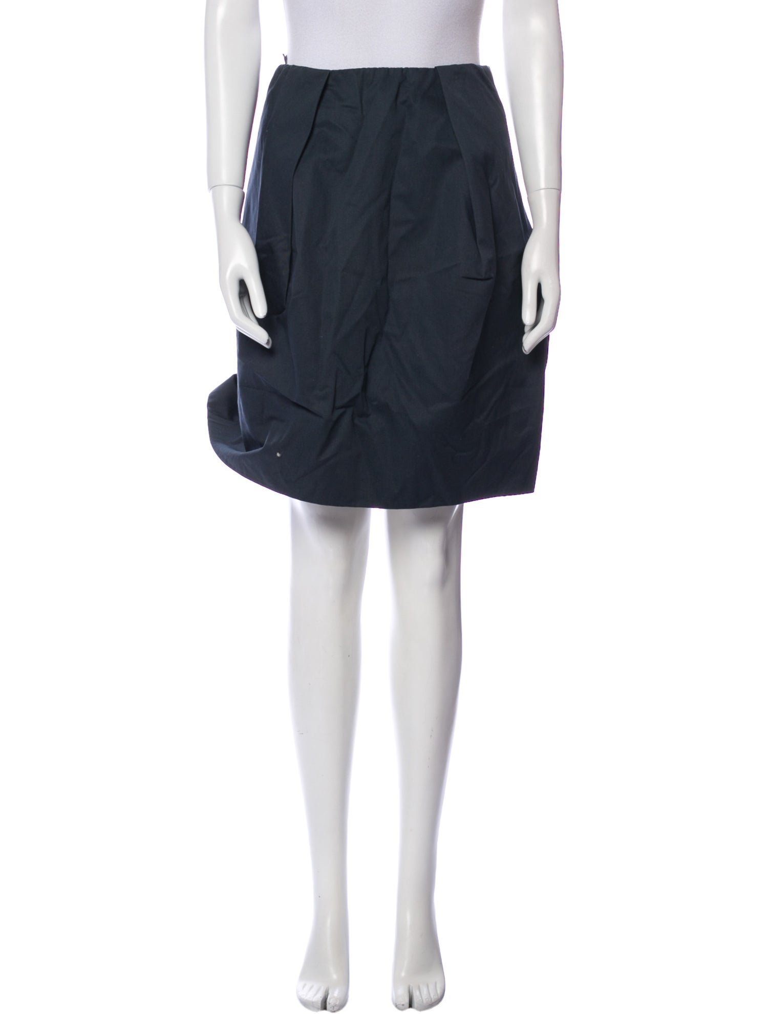 Carven Pleated Accents Knee-Length Skirt