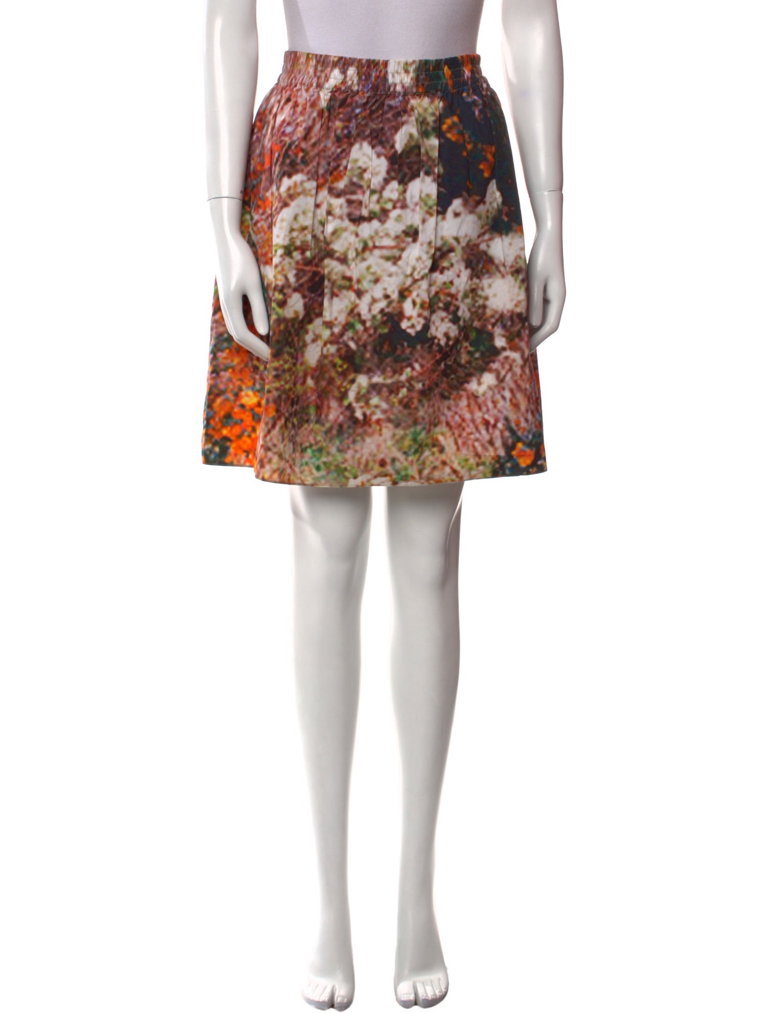 Carven Floral Print Knee-Length Skirt