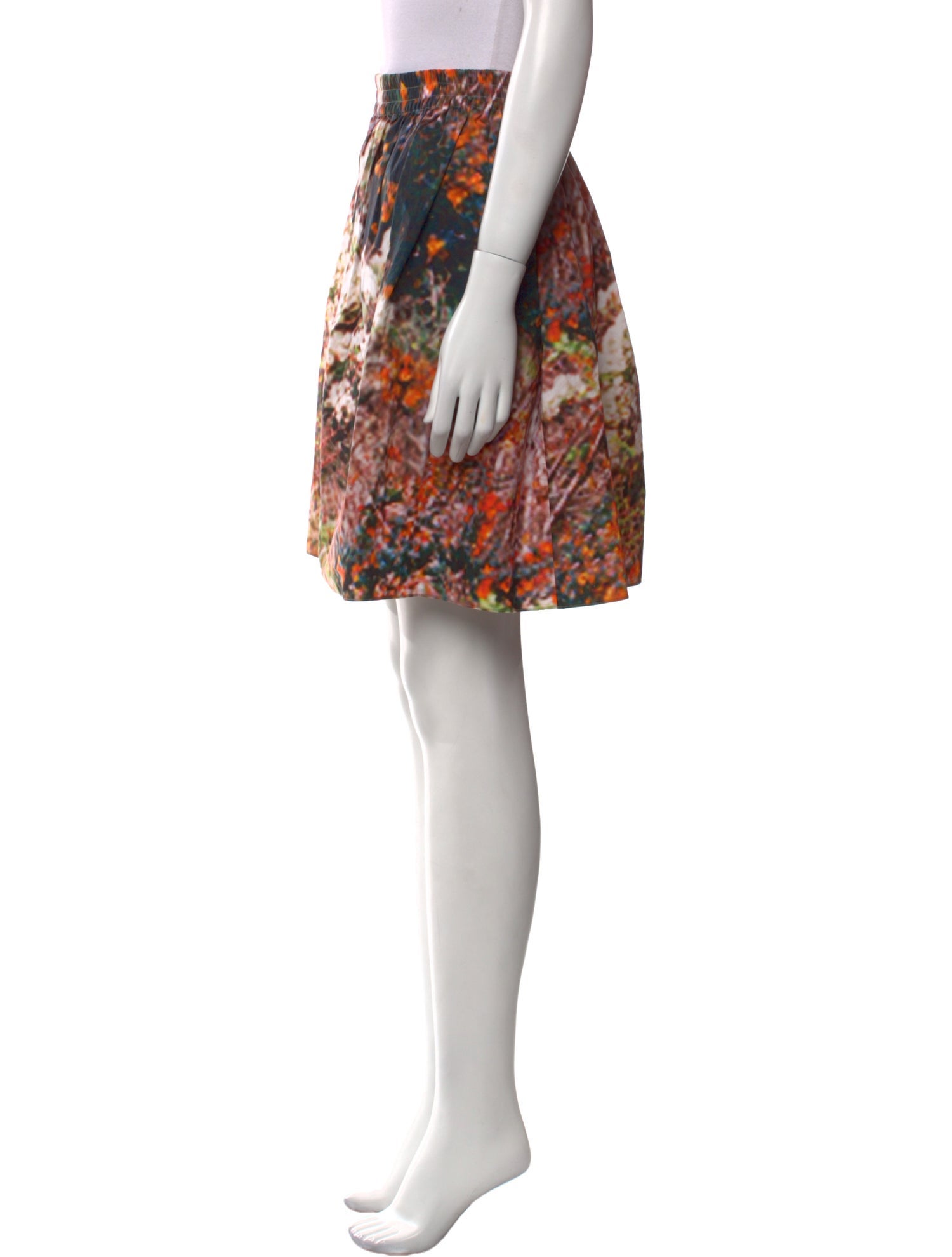 Carven Floral Print Knee-Length Skirt