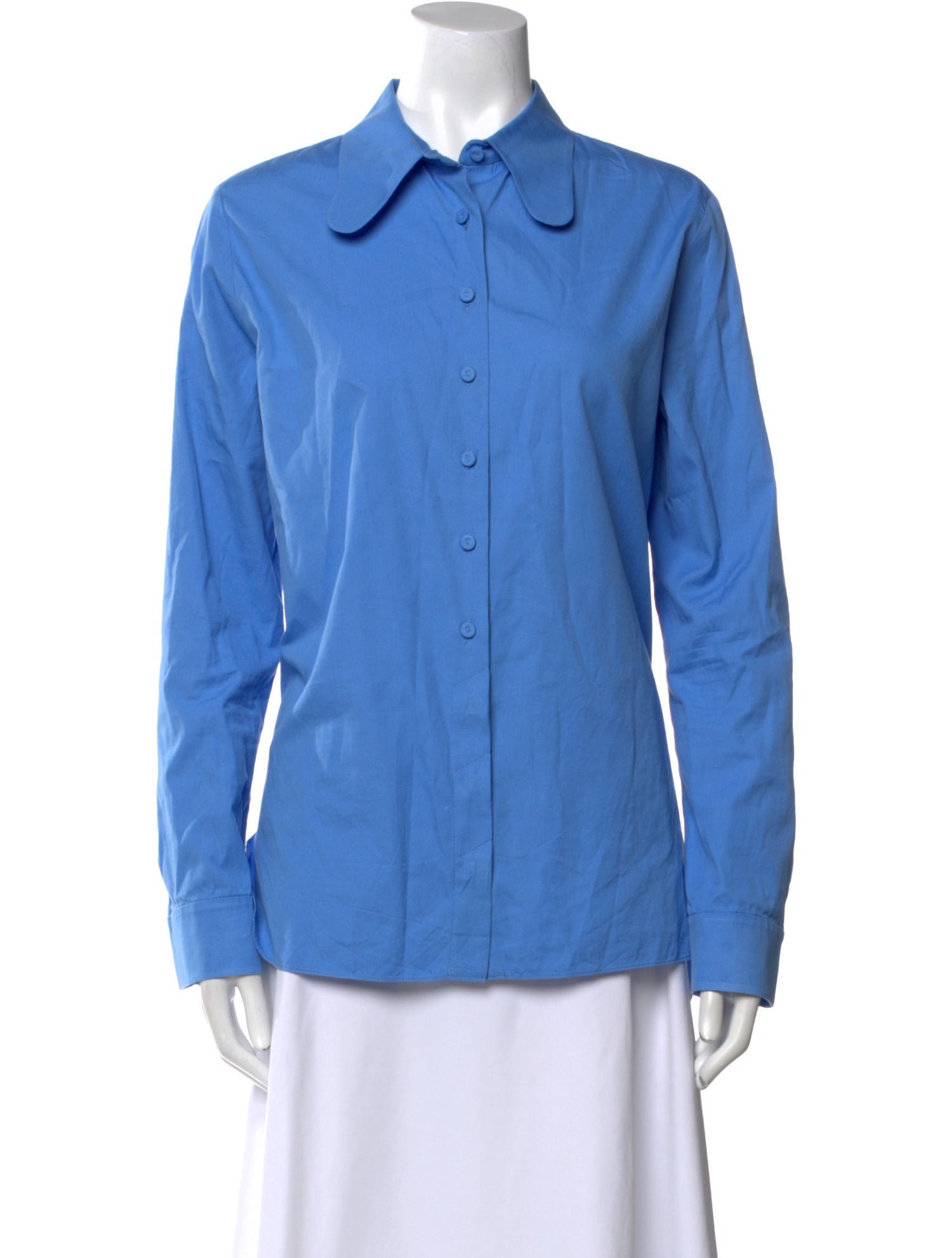 Carven Long Sleeve Button-Up Top