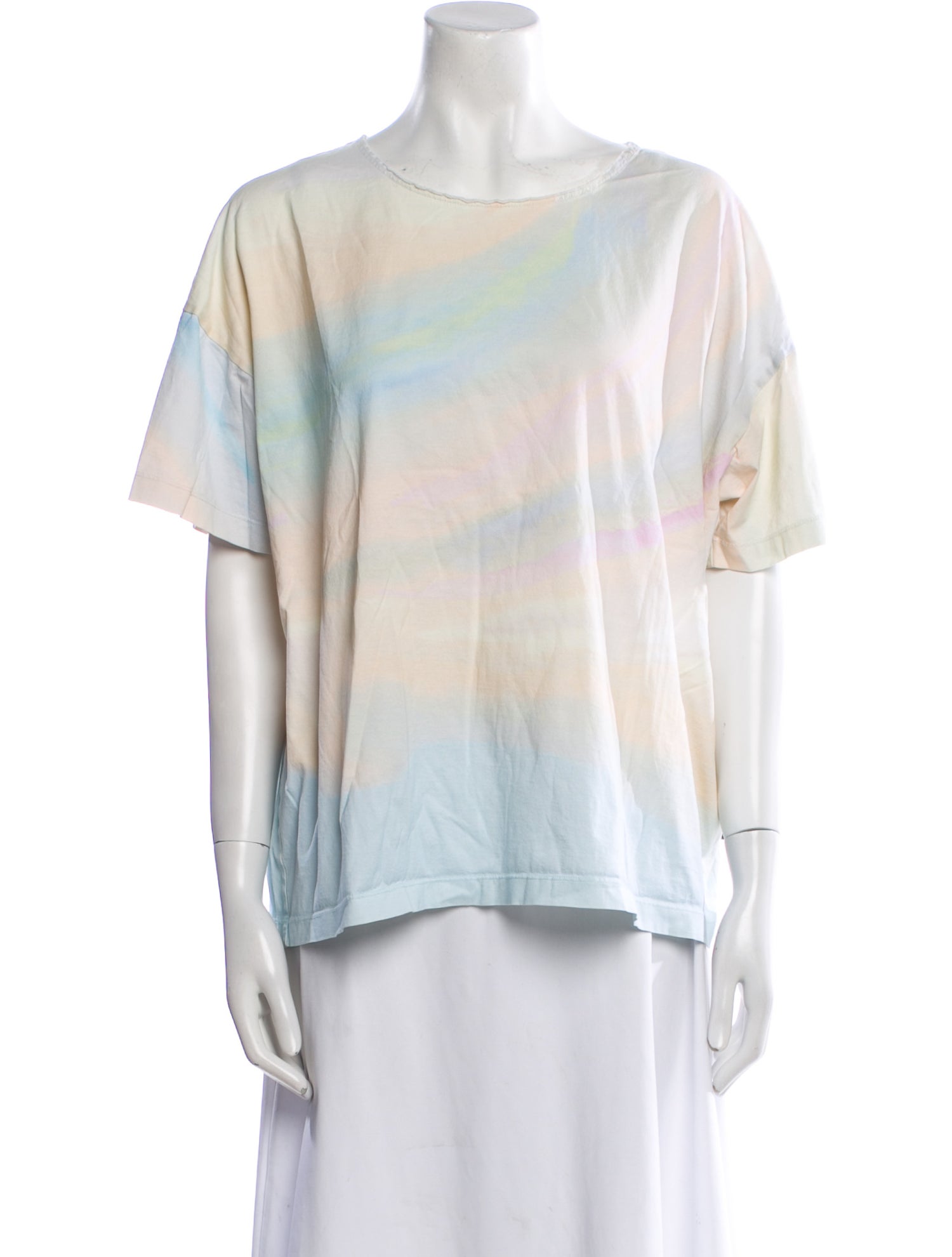 Carven Tie-Dye Print Bateau Neckline T-Shirt