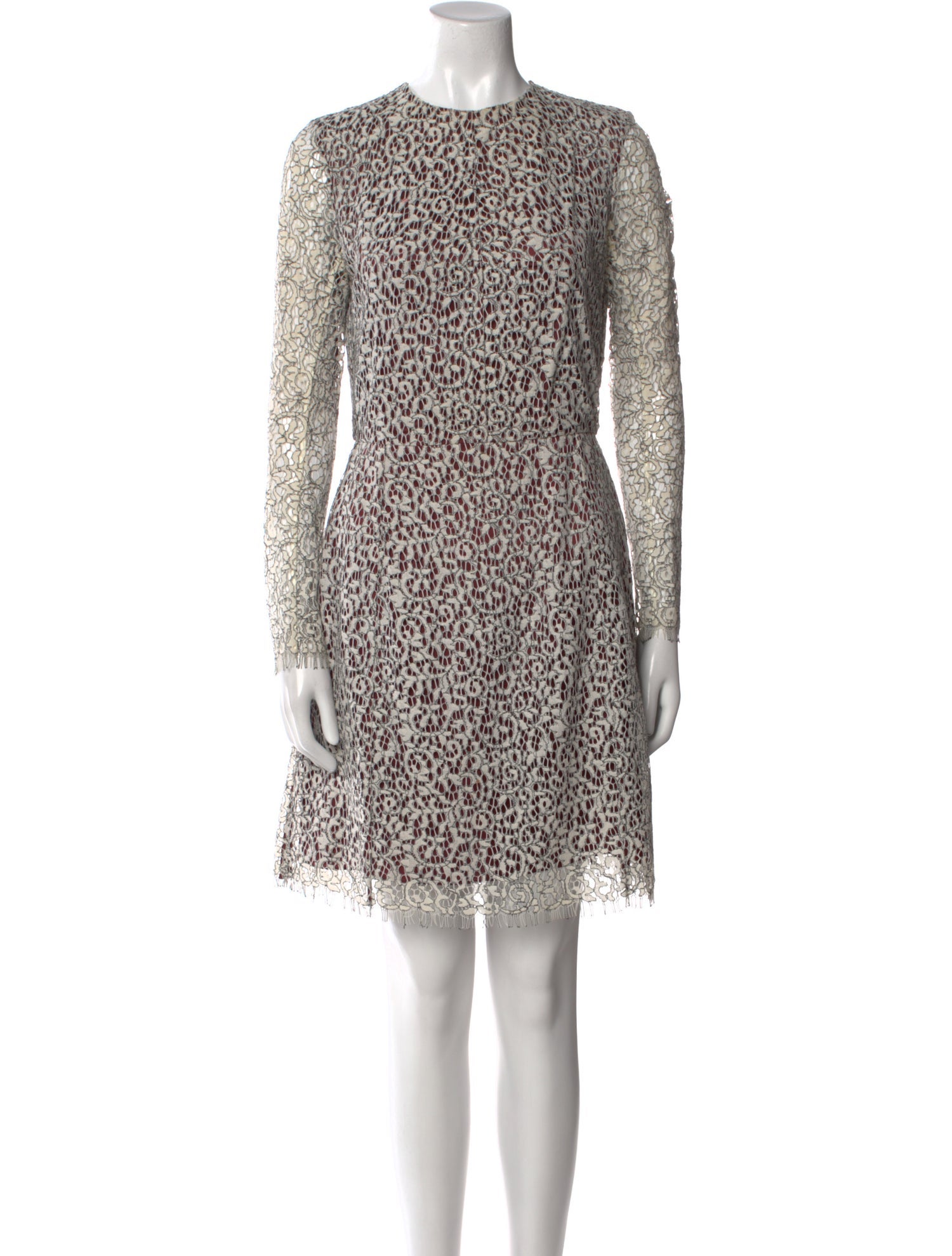 Carven Lace Pattern Knee-Length Dress