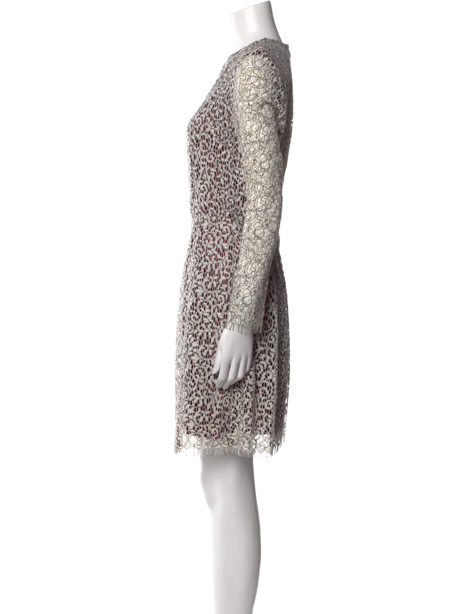 Carven Lace Pattern Knee-Length Dress