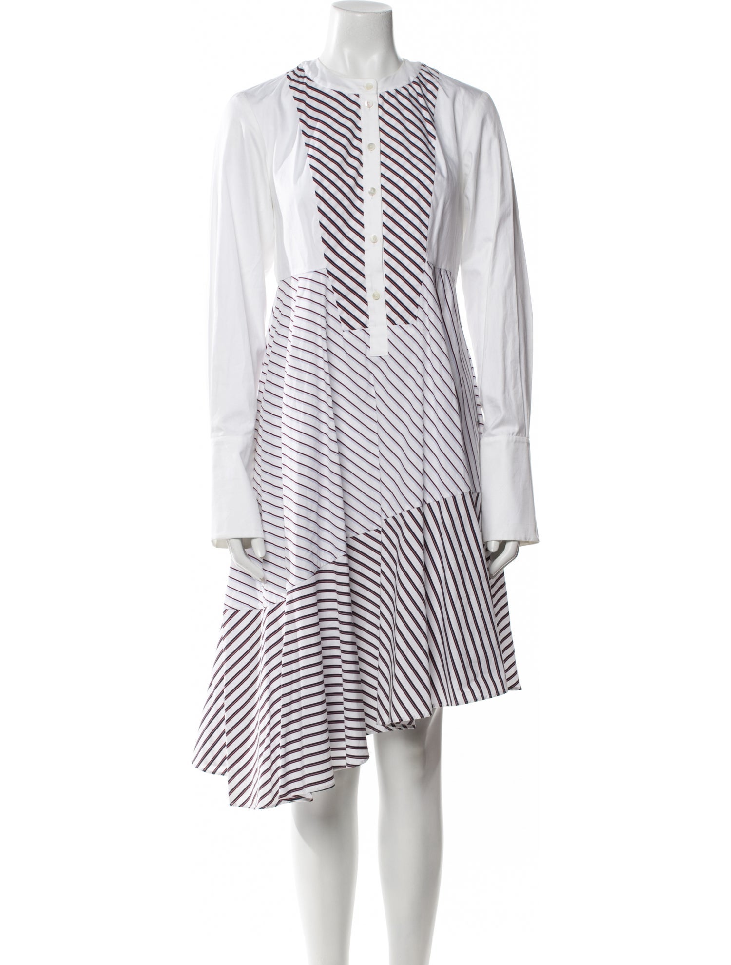 Carven Striped Knee-Length Dress