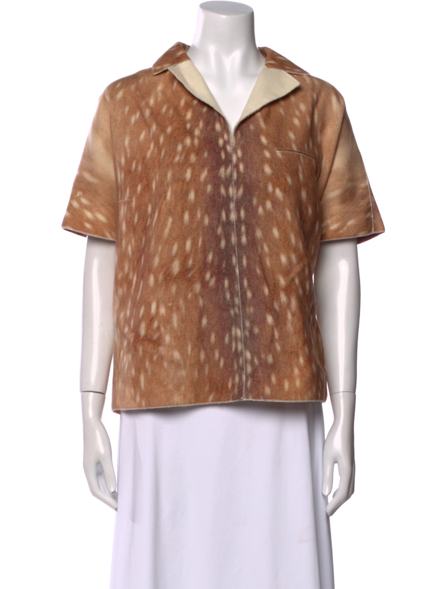 Carven Wool Printed Blouse