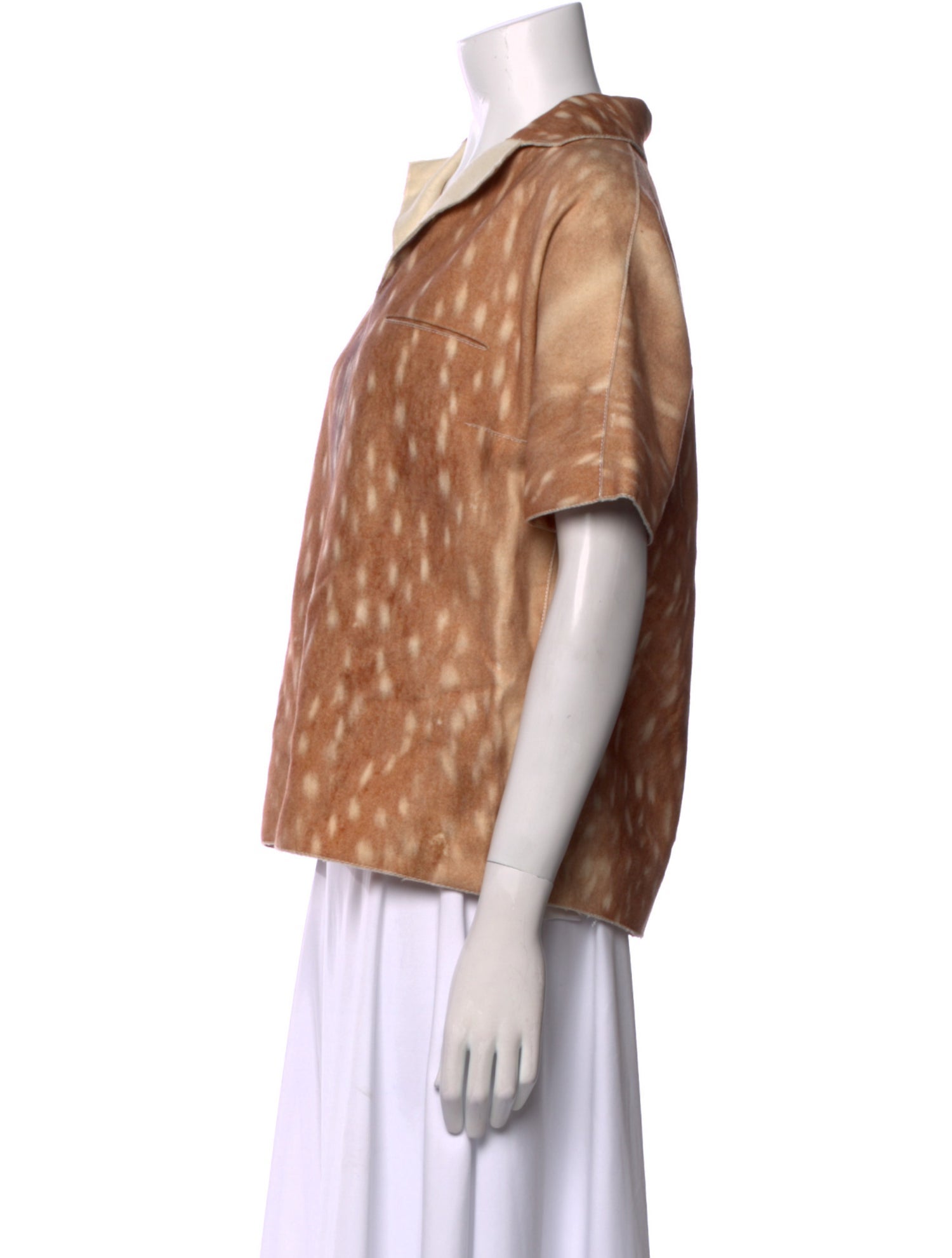 Carven Wool Printed Blouse