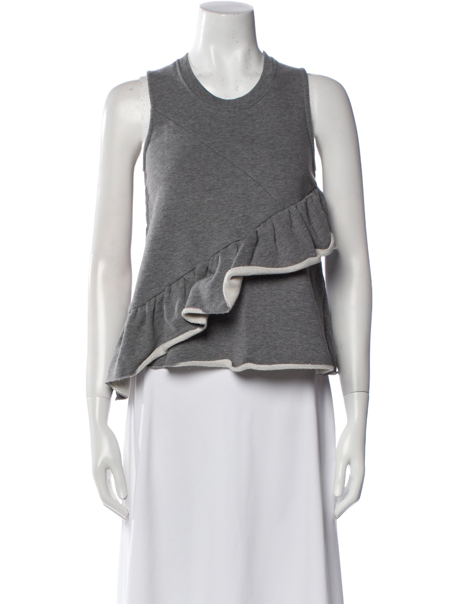 Carven Crew Neck Sleeveless Top