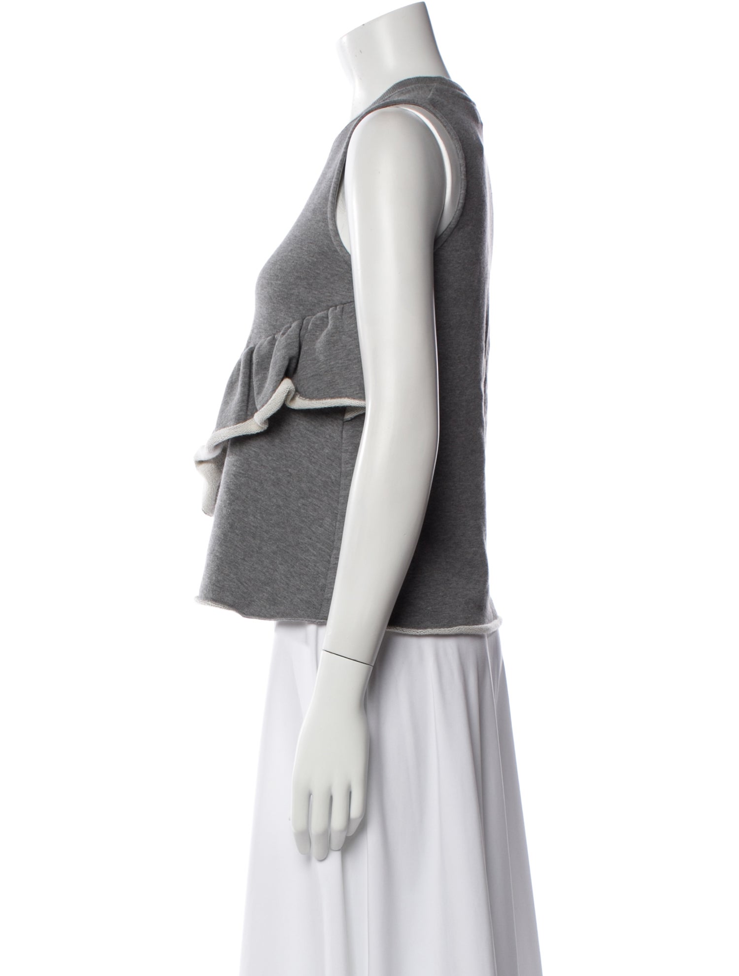 Carven Crew Neck Sleeveless Top