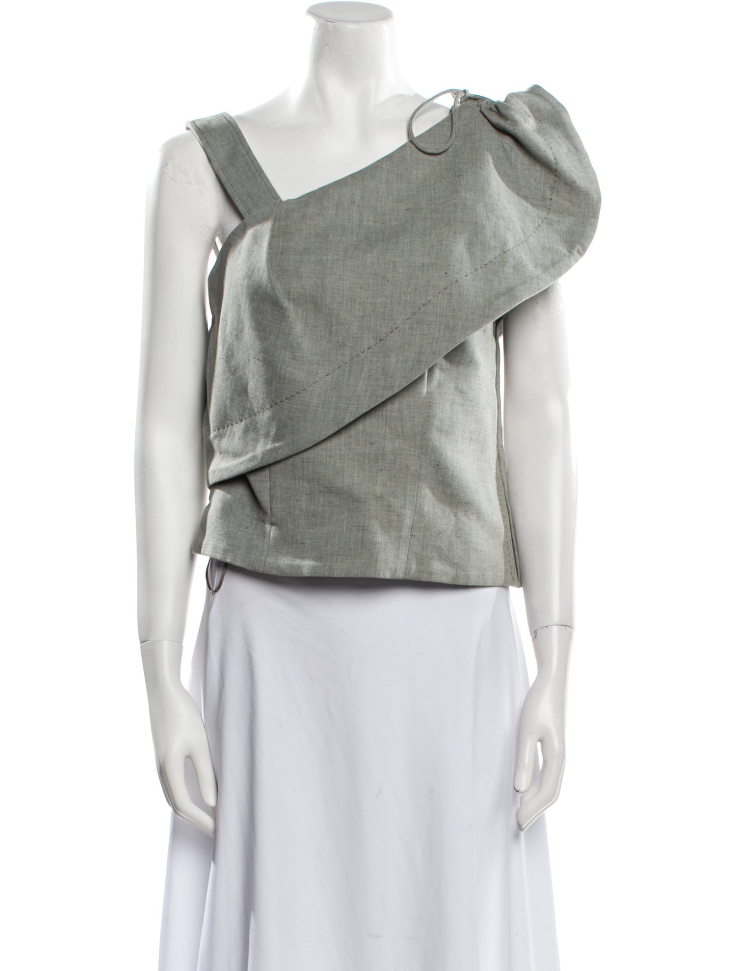 Carven One-Shoulder Sleeveless Top