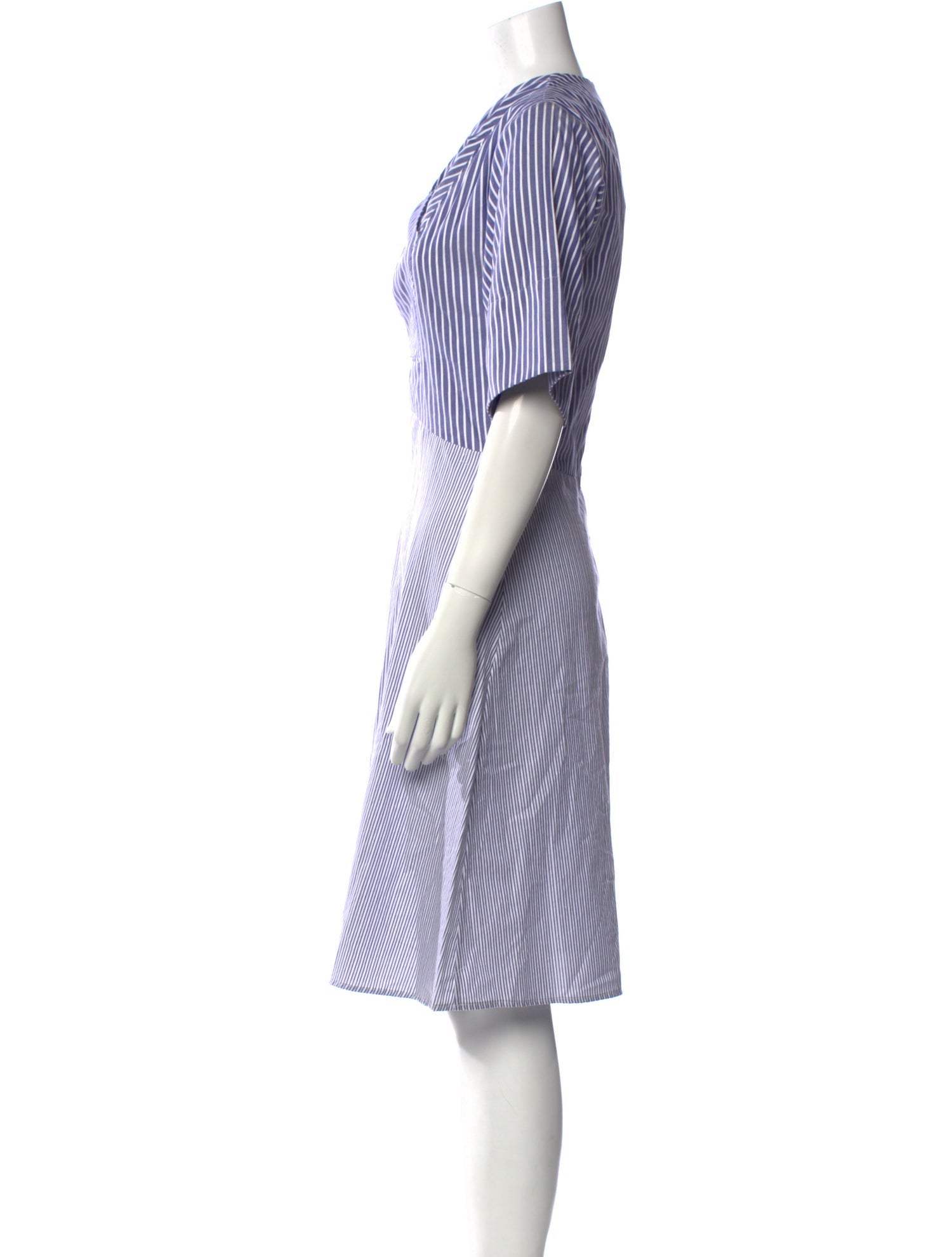 Carven Striped Knee-Length Dress w/ Tags