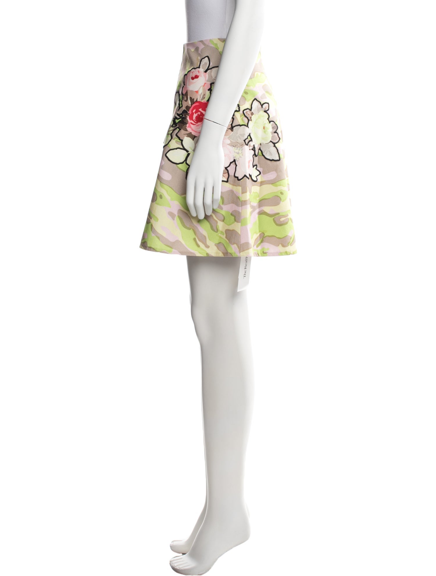 Carven Camouflage Print Mini Skirt