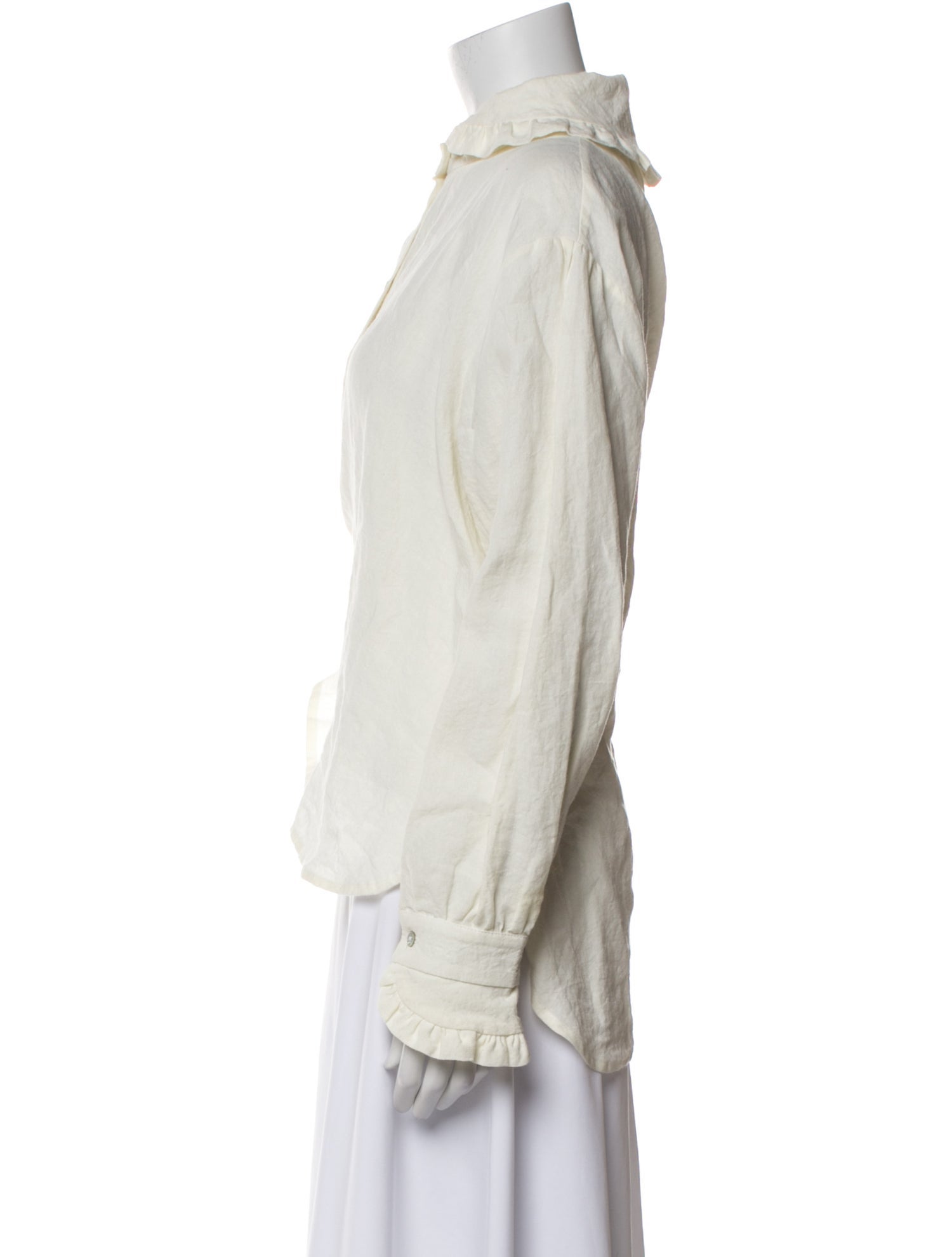 Cawley Studio Linen Mock Neck Blouse w/ Tags