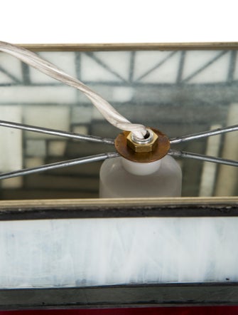 Curated by The RealReal Stained Glass Box Lamp