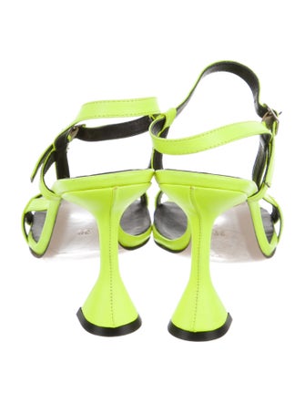 Carpe Diem Leather Printed Slingback Sandals