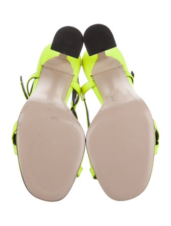 Carpe Diem Leather Printed Slingback Sandals