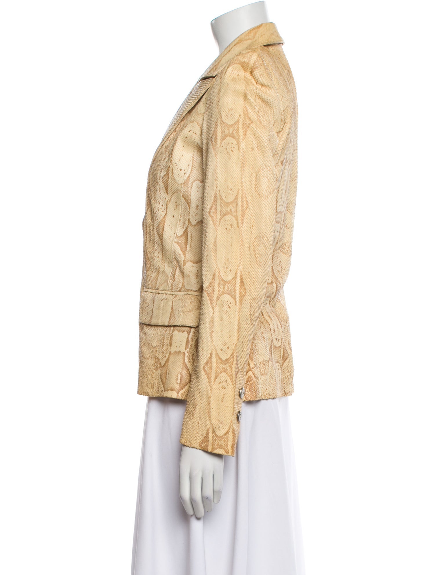 Carpe Diem Vintage 2000's Sterling Silver Accented Snakeskin Blazer