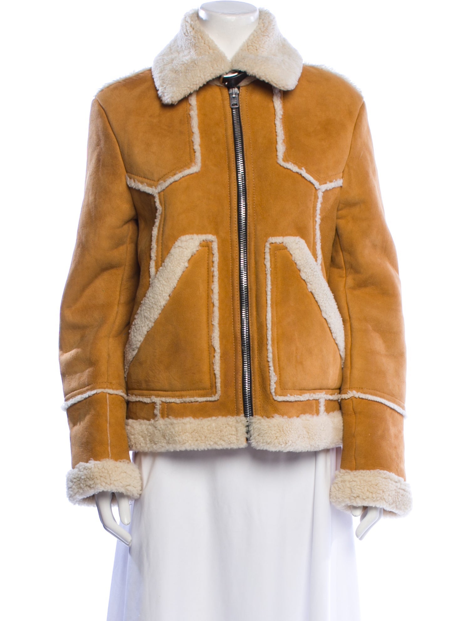 Coach Leather Faux Fur Jacket
