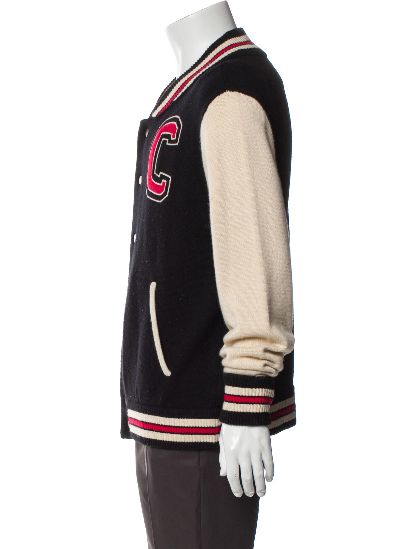 Coach Wool Striped Varsity Jacket