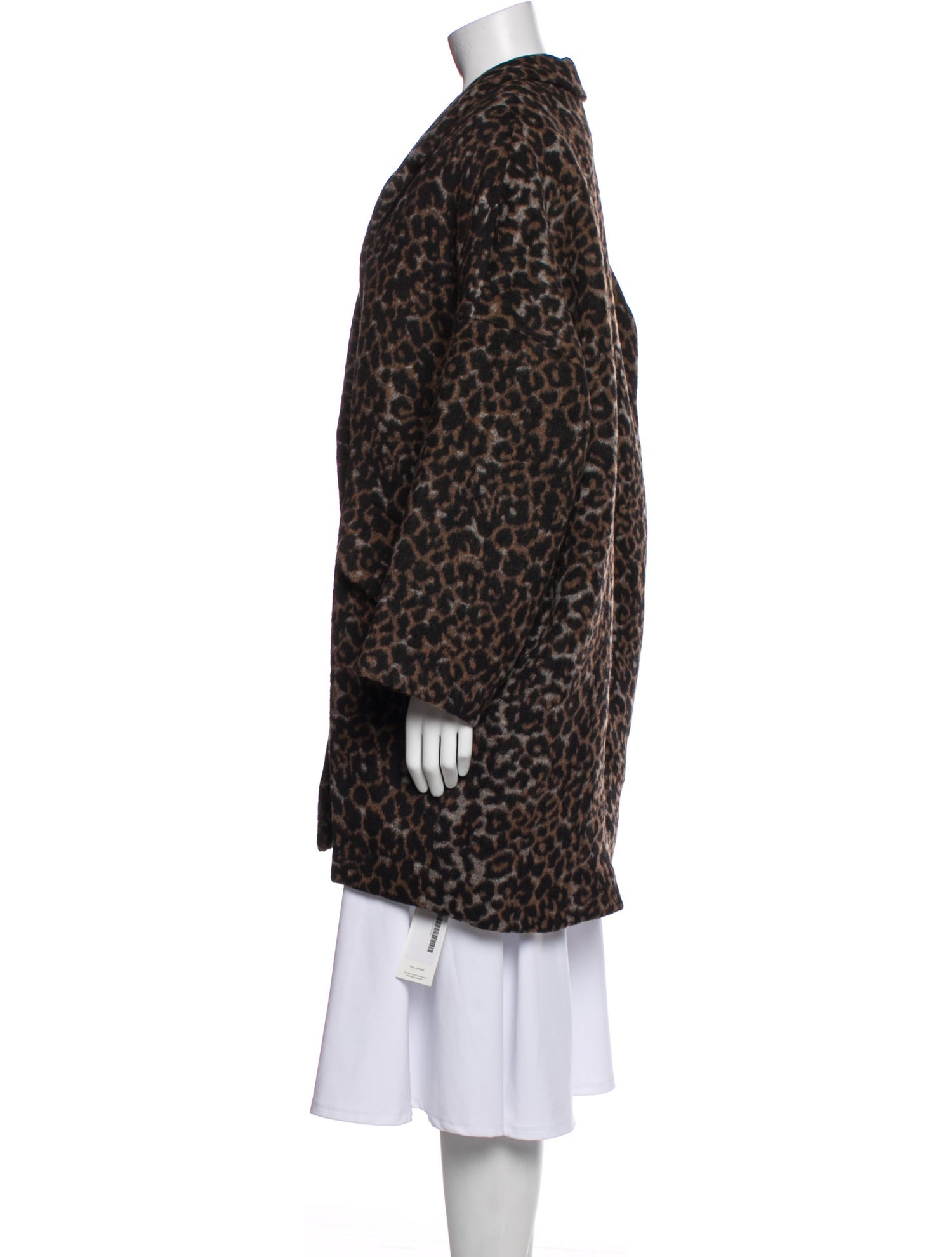 Coach Wool Animal Print Faux Fur Jacket
