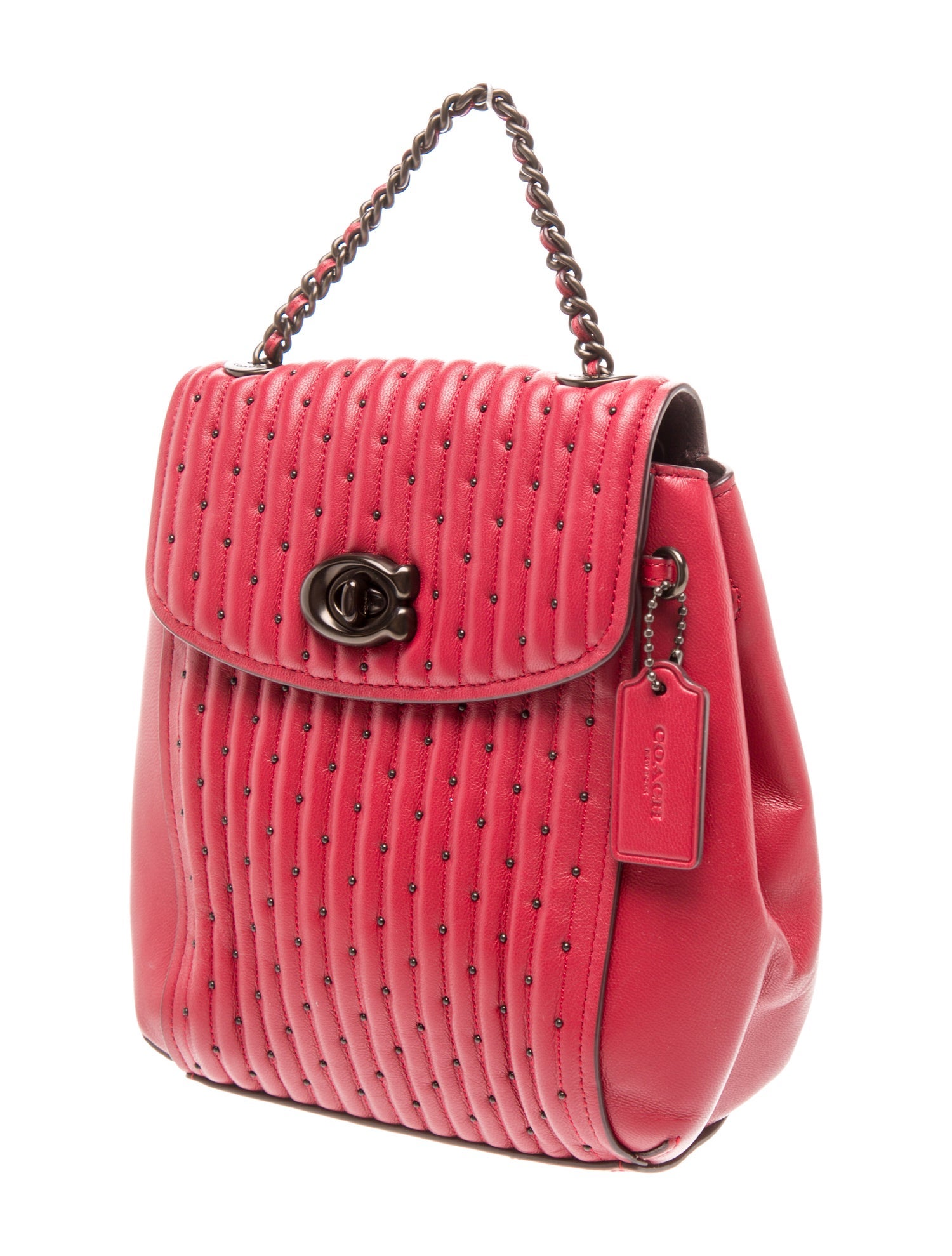 Coach Leather Top Handle Bag