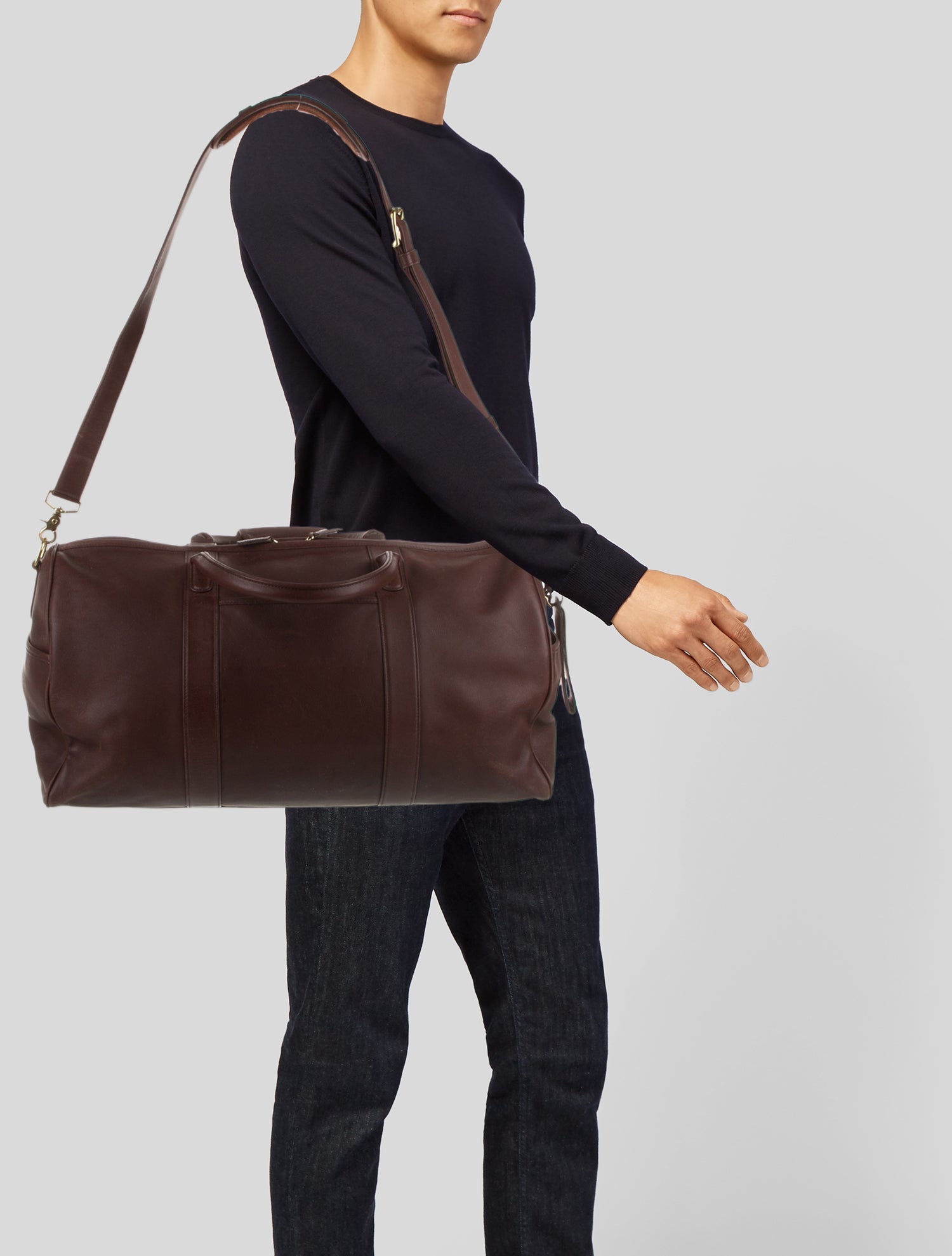 Coach Leather Weekender Bag
