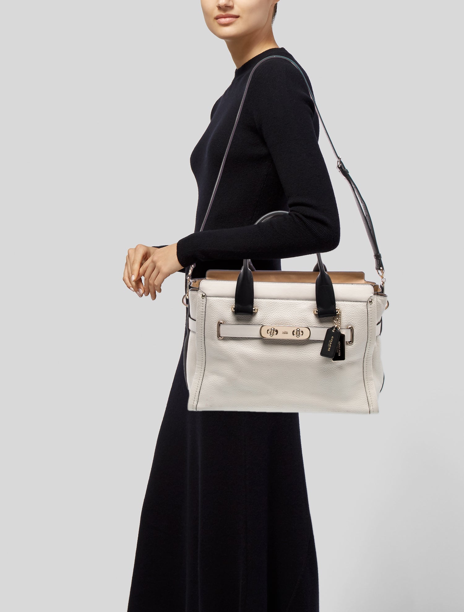 Coach Leather Top Handle Bag