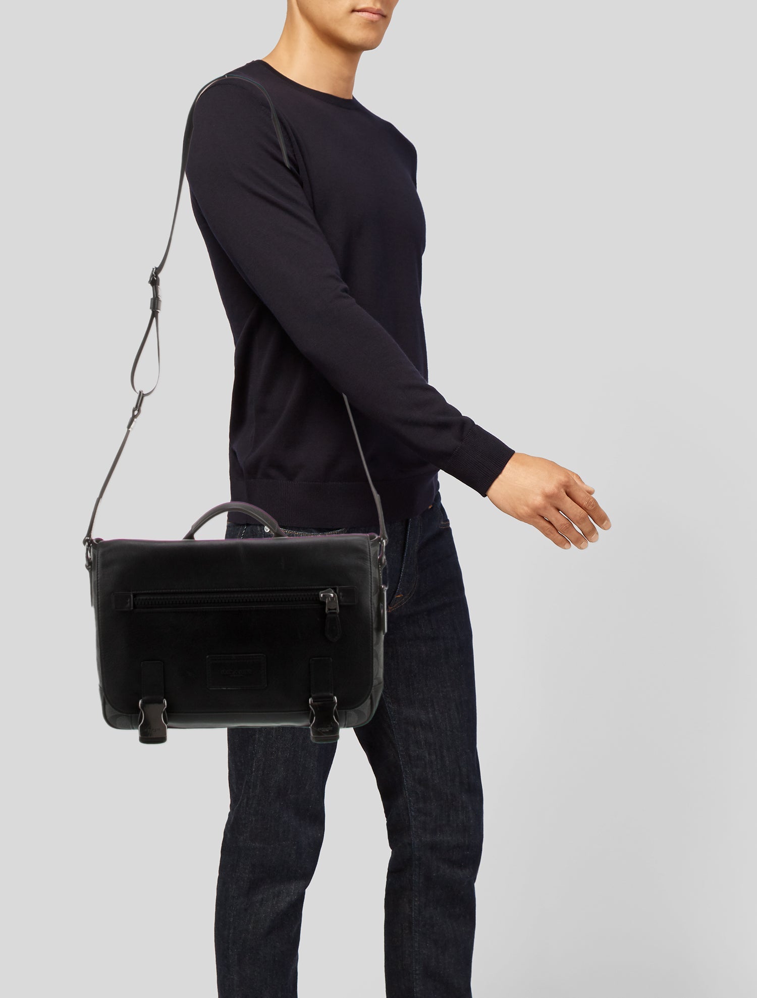 Coach Leather Messenger Bag