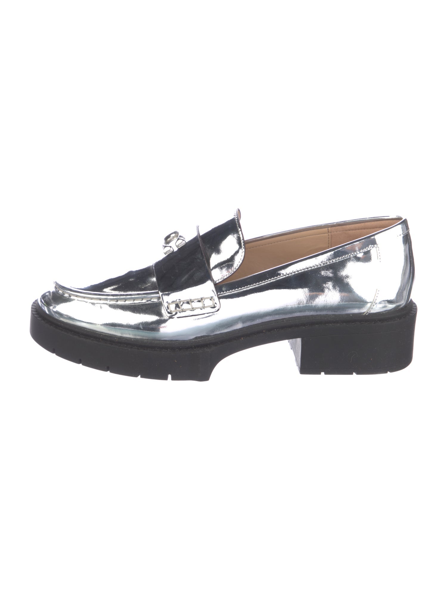 Coach Patent Leather Colorblock Pattern Loafer Sneakers