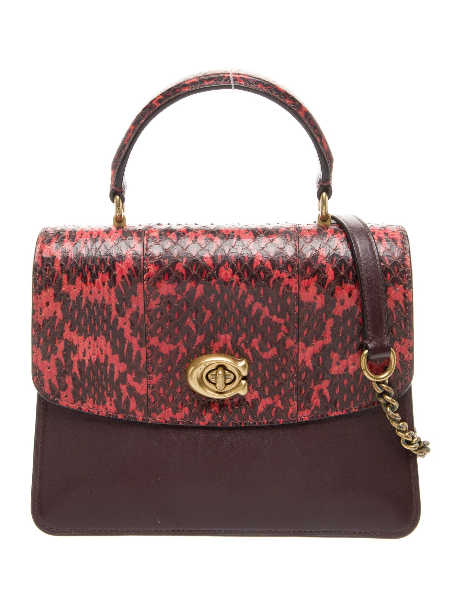 Coach Snakeskin Top Handle Bag