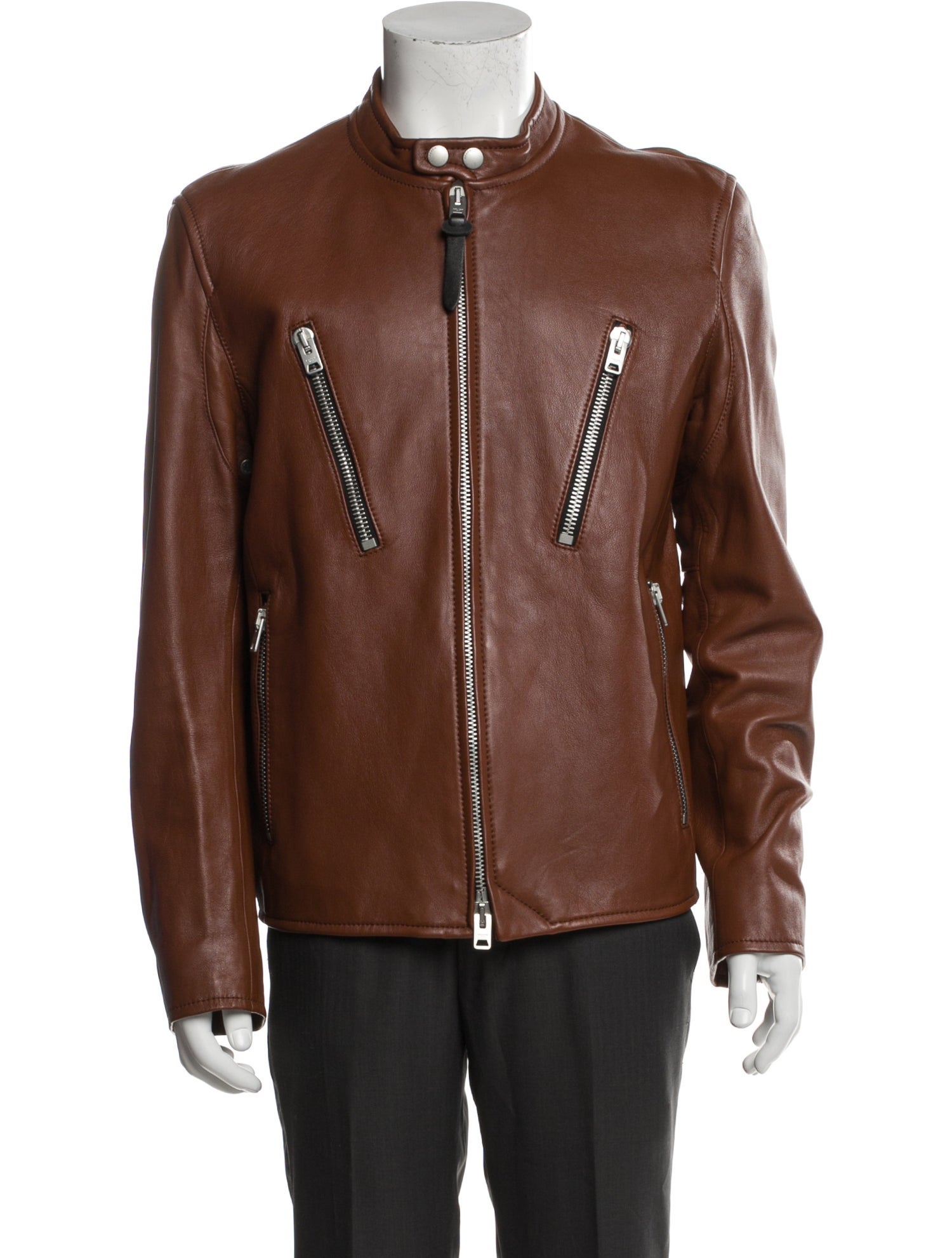 Coach Lamb Leather Moto Jacket