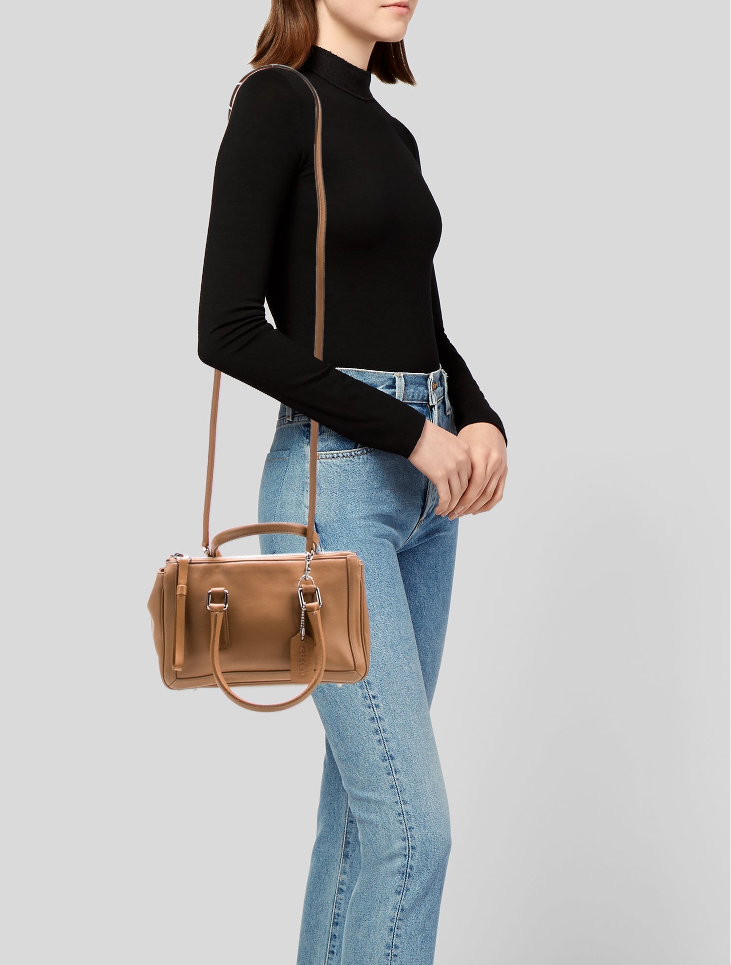 Coach Leather Top Handle Bag