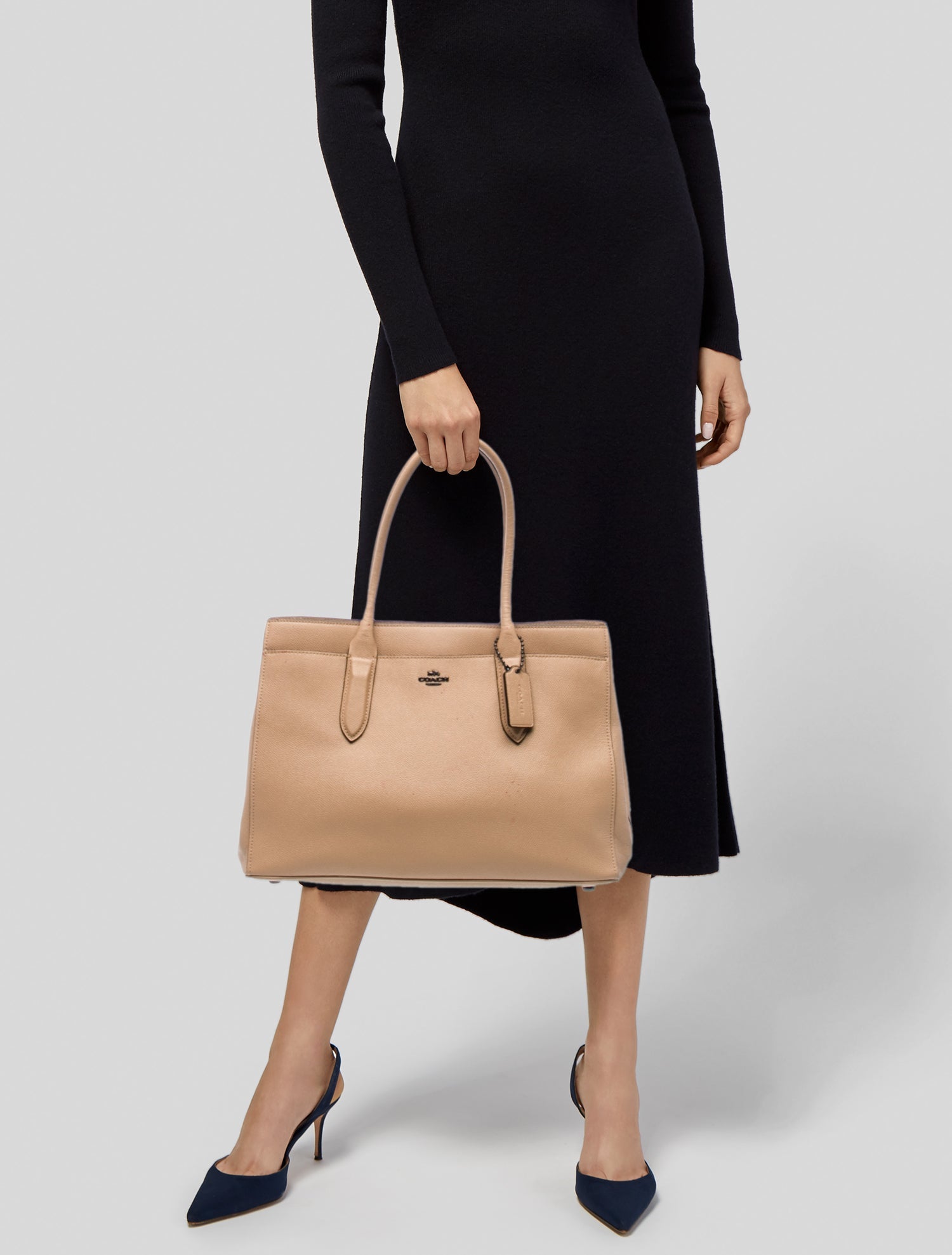 Coach Saffiano Leather Top Handle Bag