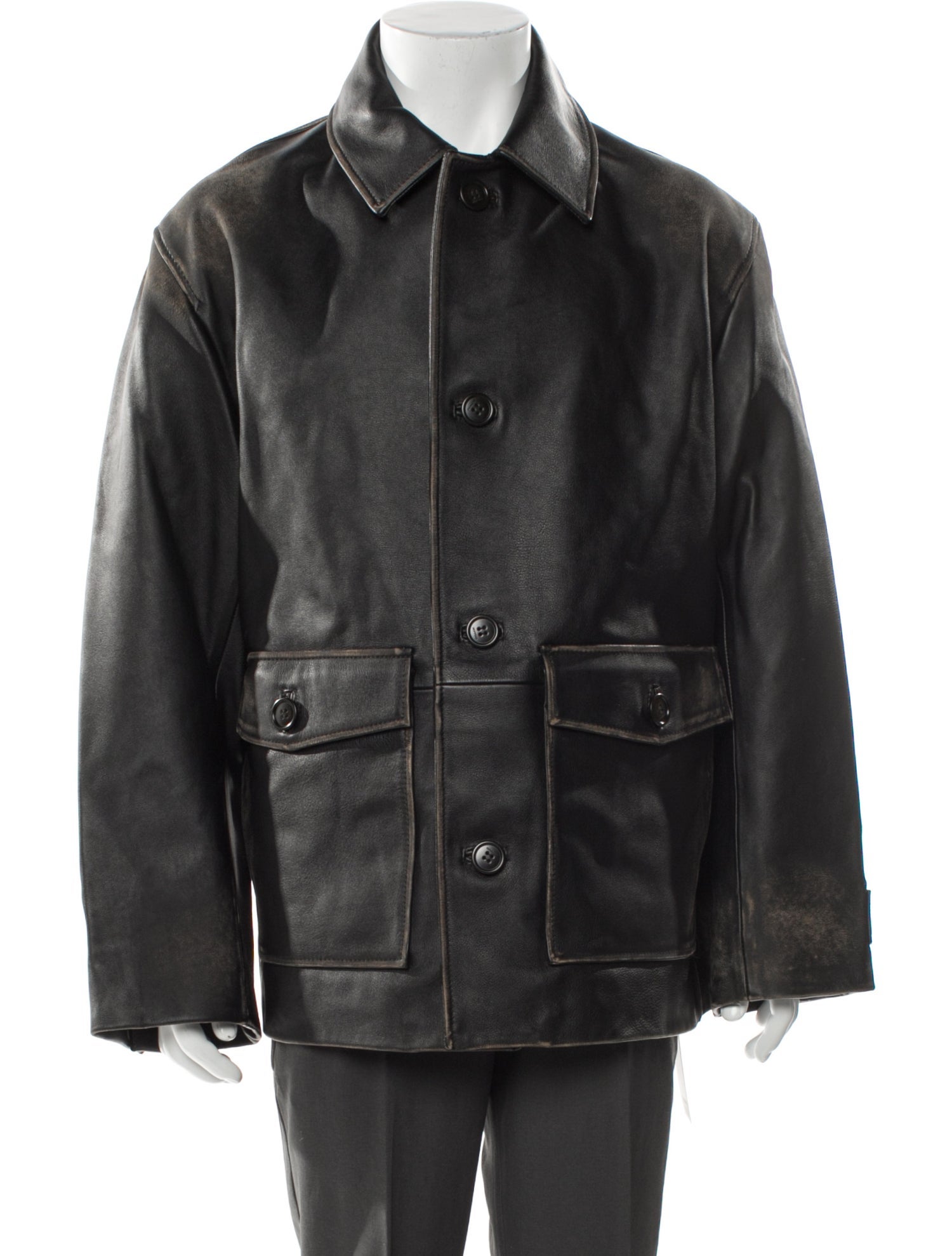 Coach Leather Peacoat