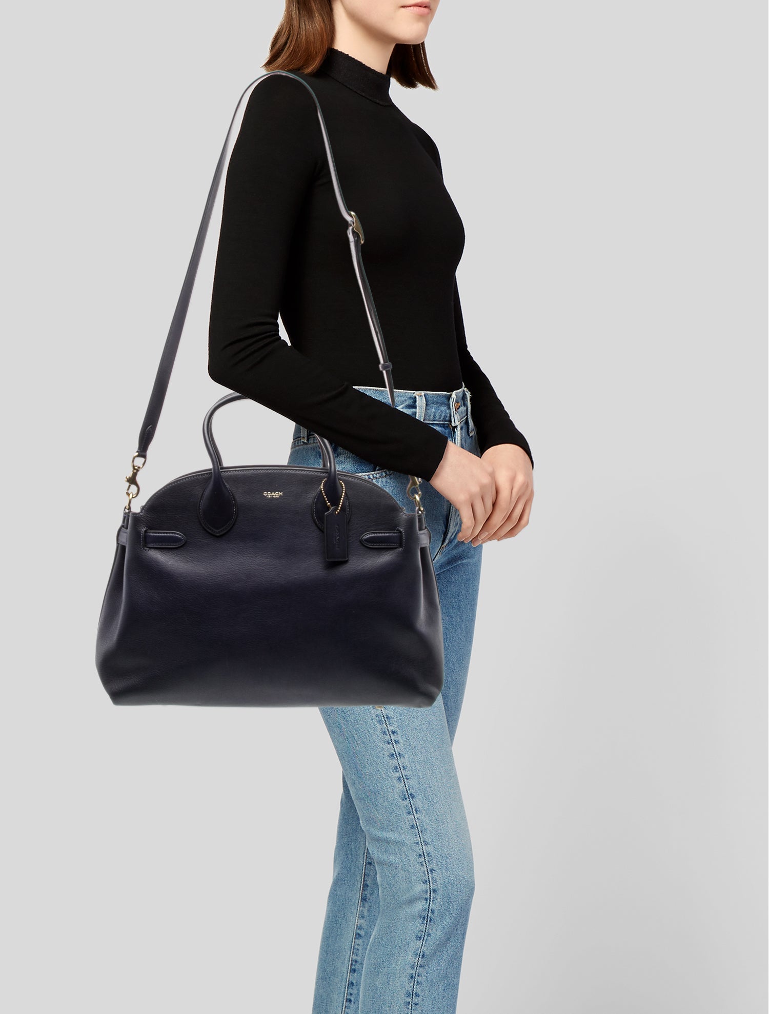 Coach Leather Top Handle Bag