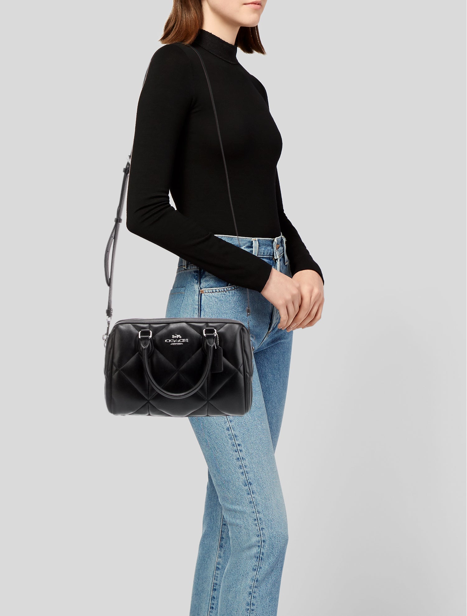 Coach Quilted Top Handle Bag