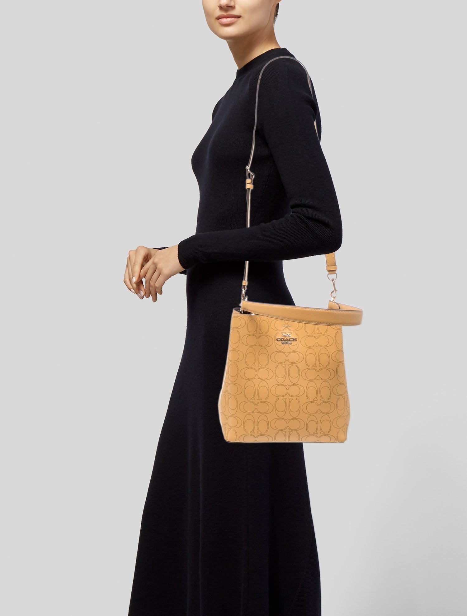 Coach Leather Top Handle Bag