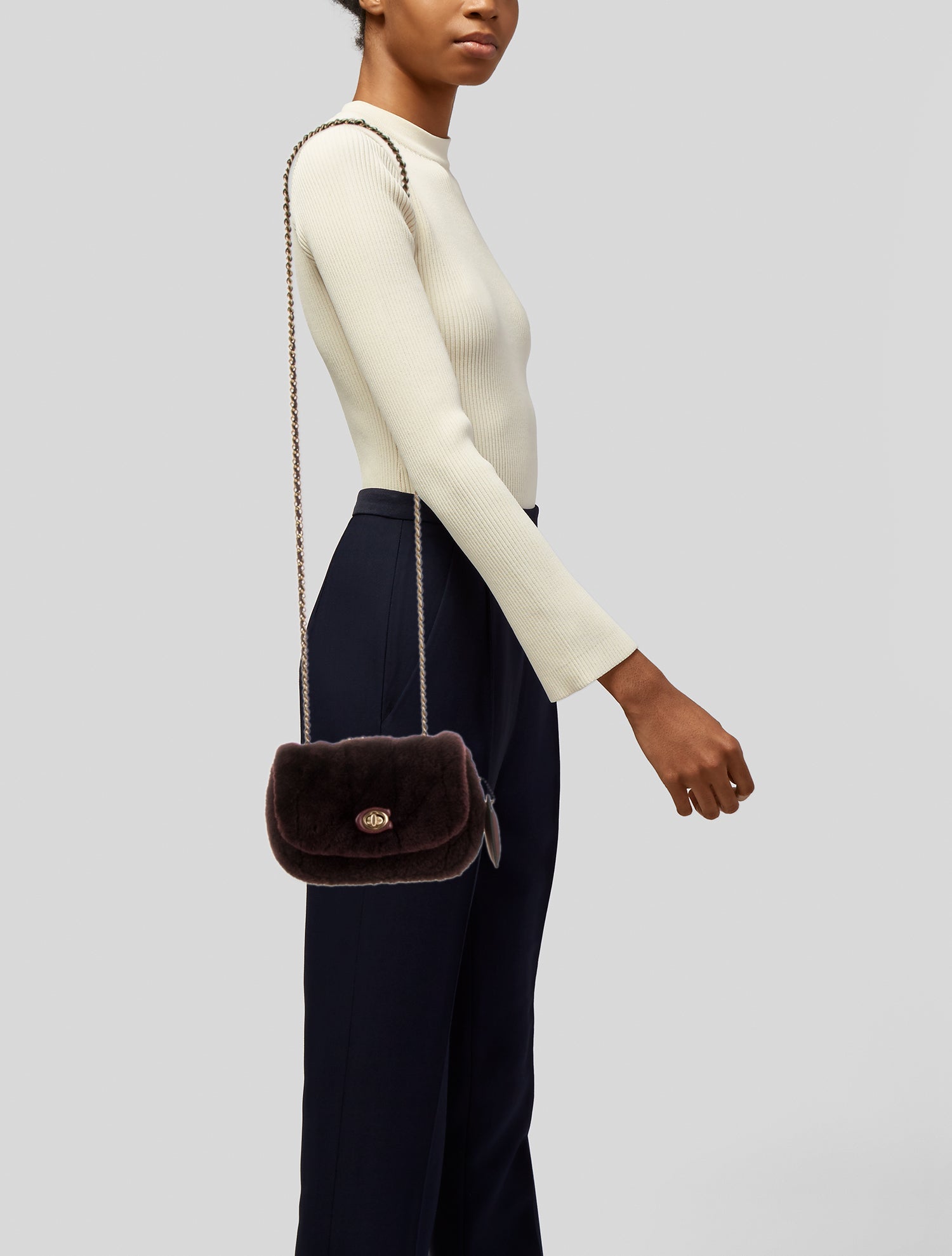 Coach Fur Crossbody Bag