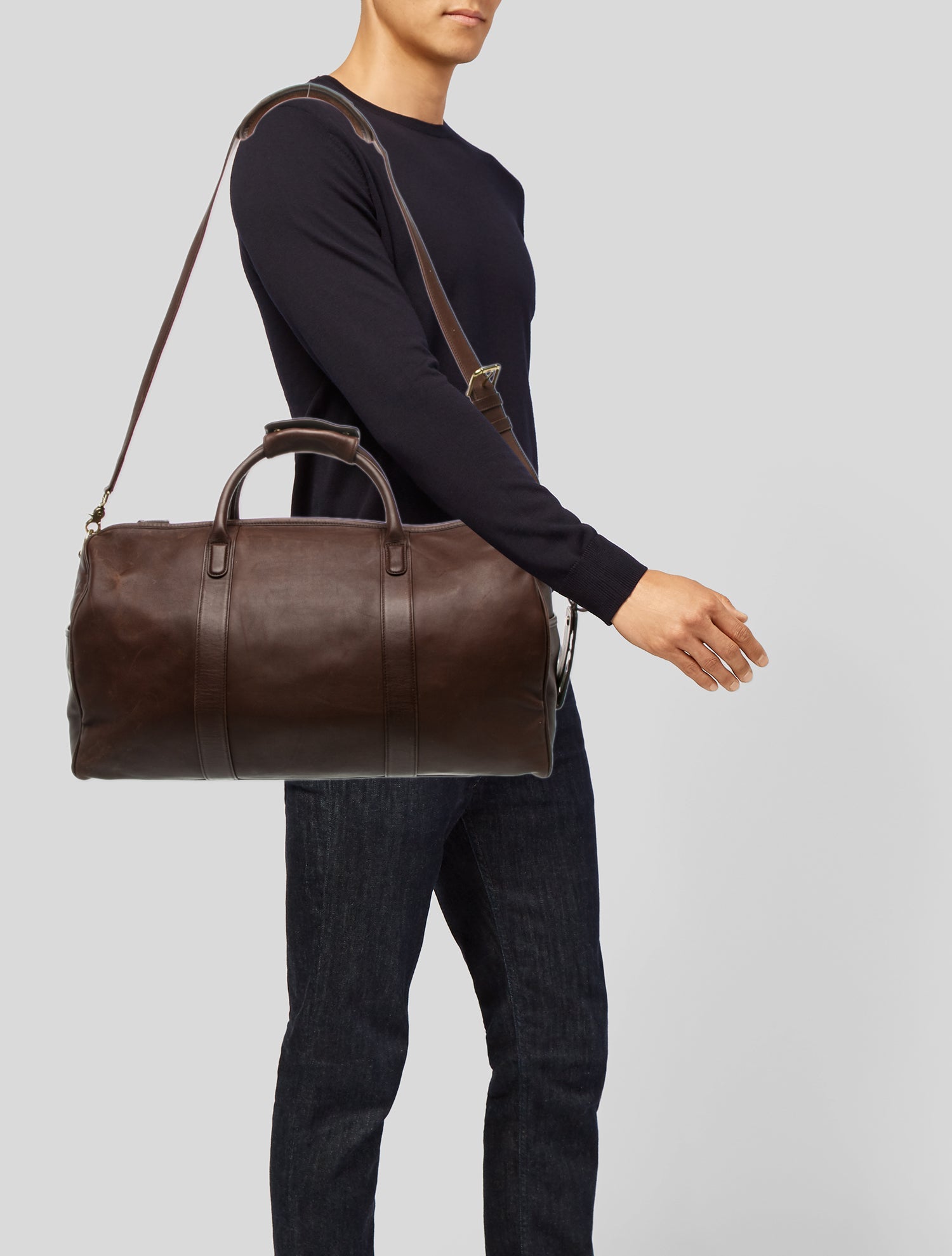 Coach Leather Weekender Bag