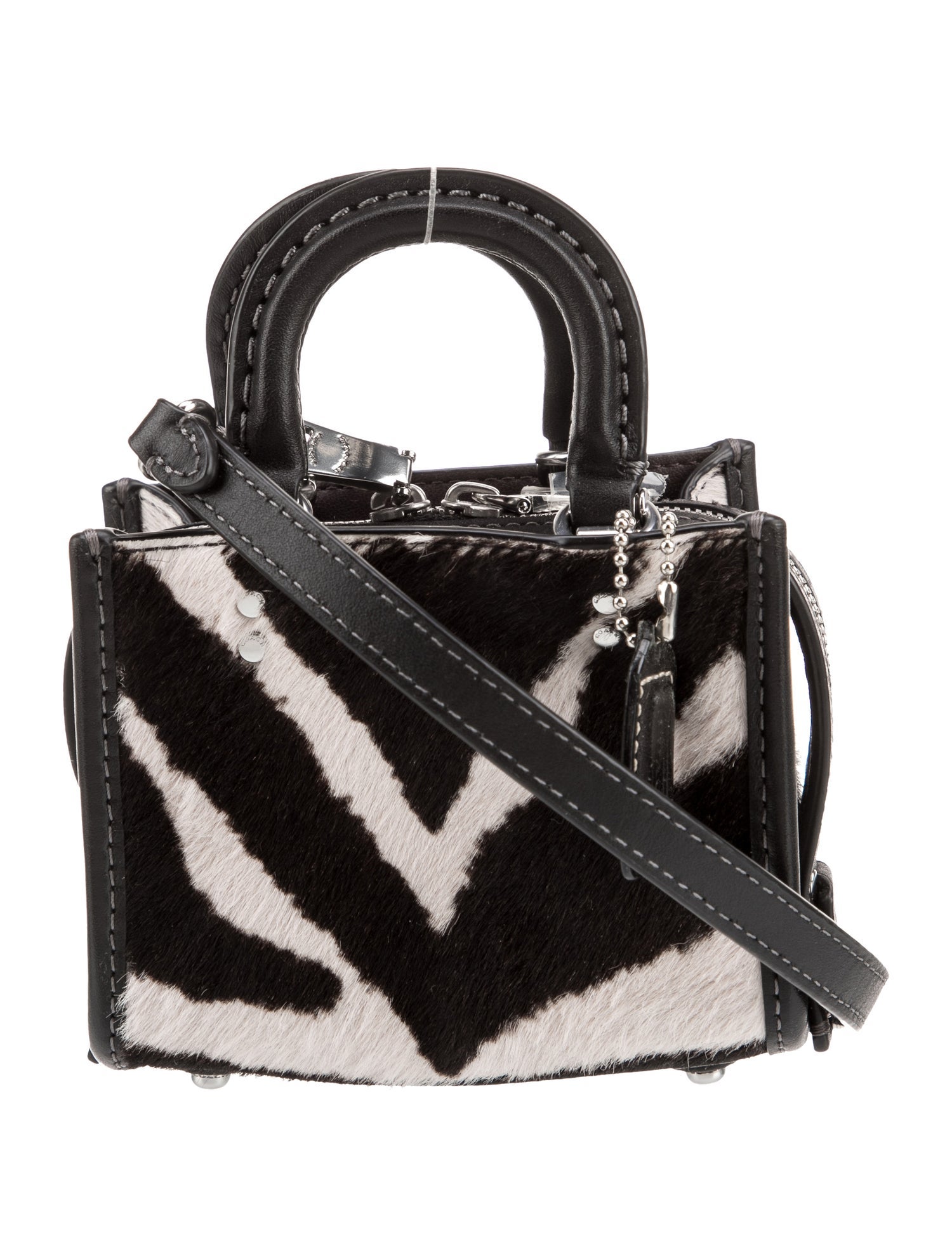 Fendi Zebra Print Ponyhair Baguette - Brown Mini Bags, Handbags