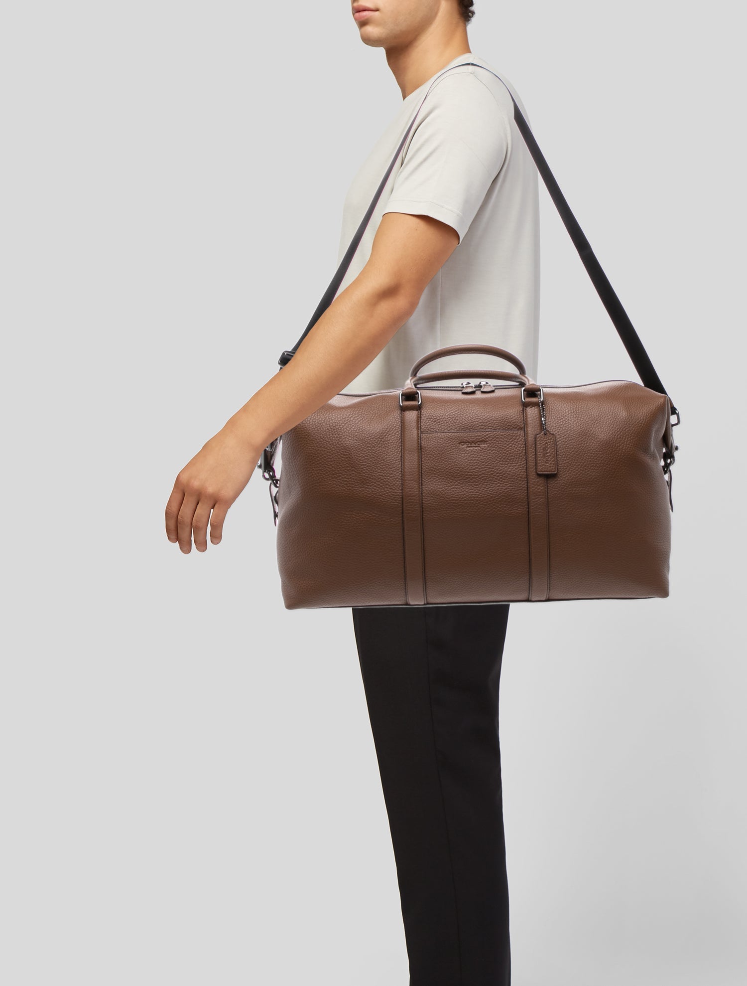 Coach Leather Weekender Bag