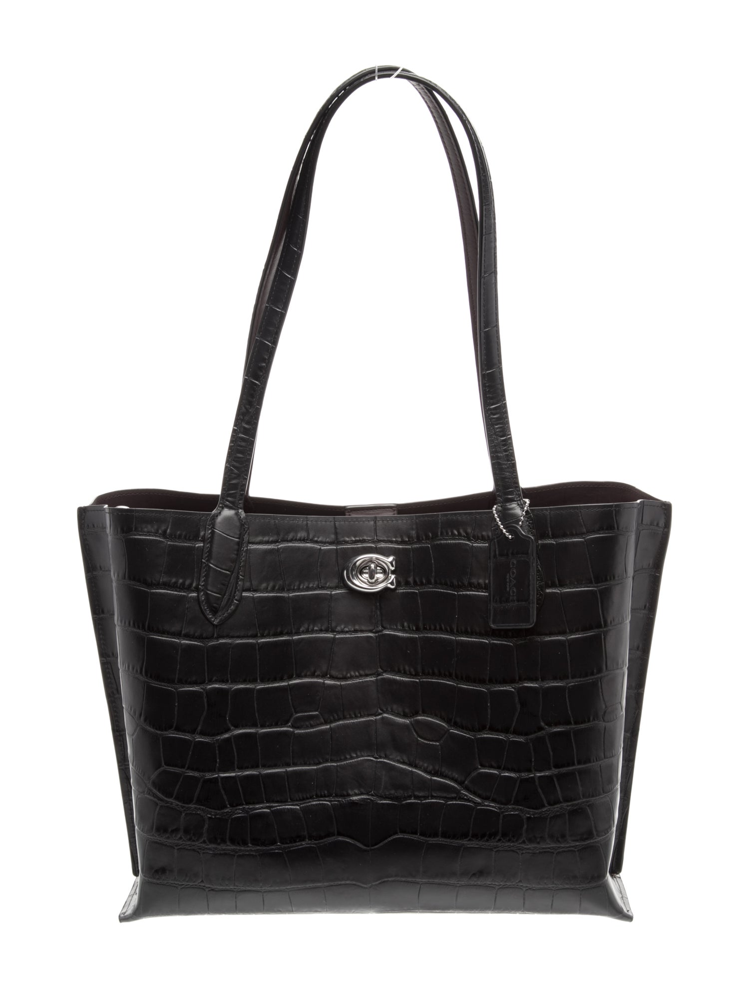 Coach Embossed Leather Shoulder Bag