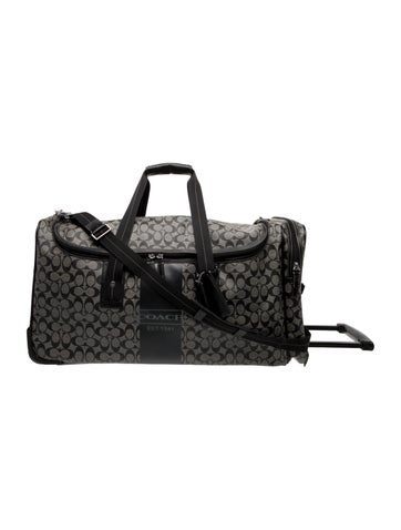 Pre-owned Coach Mens Rolling Suitcase In Gray