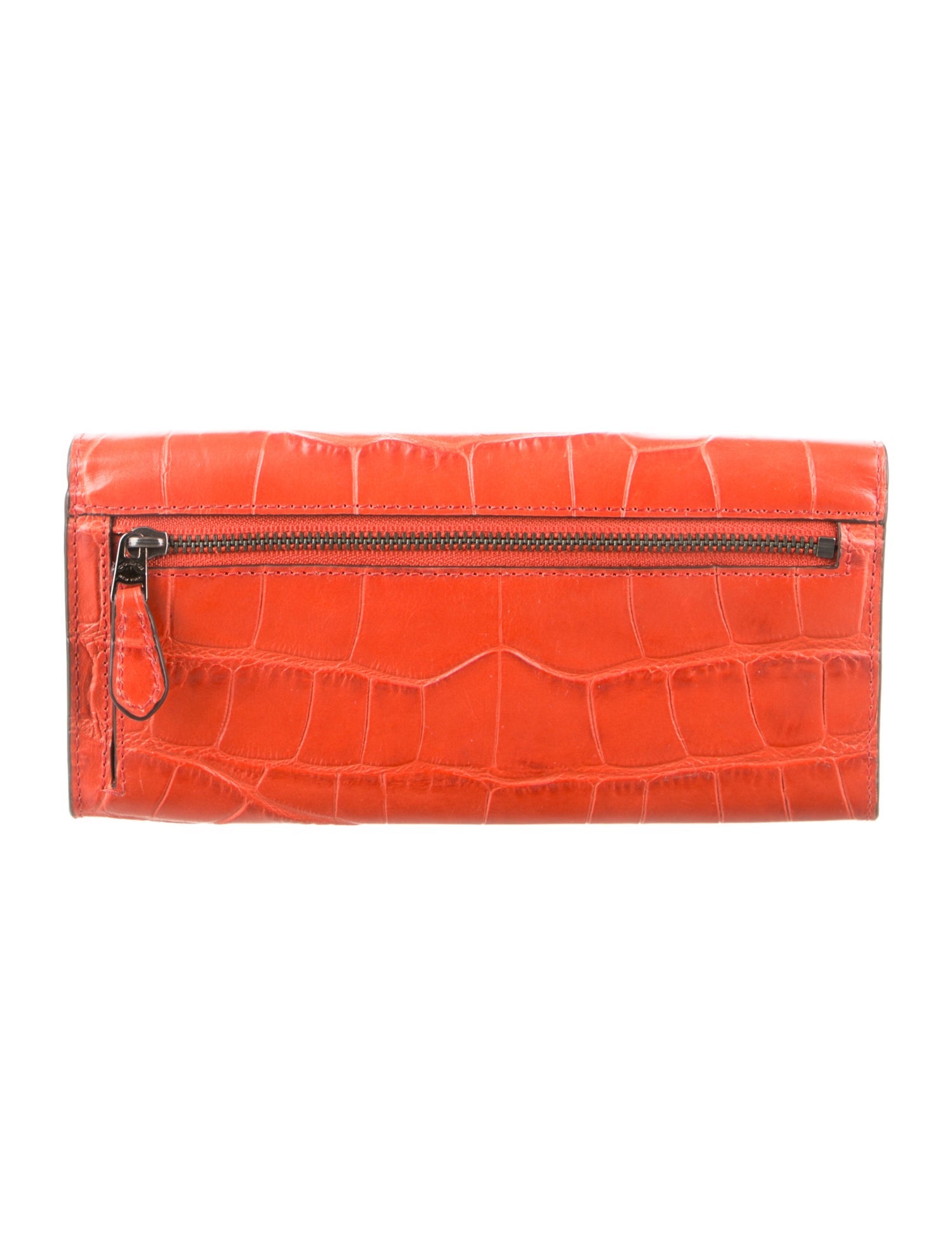 Coach Embossed Leather Continental Wallet