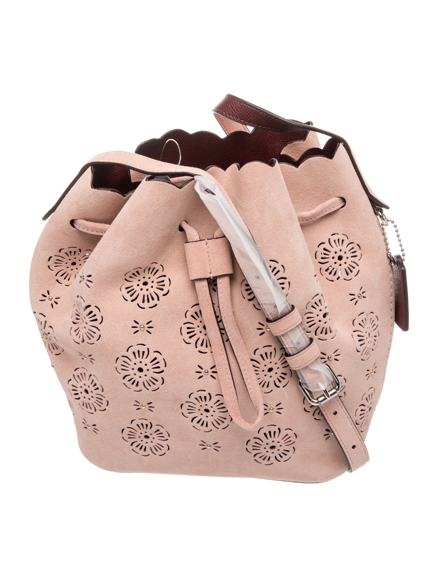 Coach Suede Bucket Bag - Pink Bucket Bags, Handbags - CCH106903 