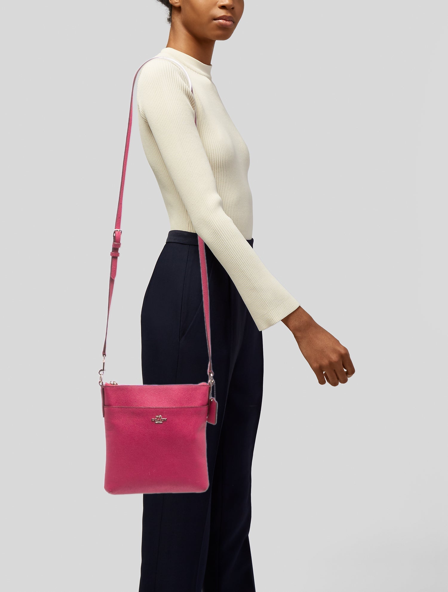 Coach Saffiano Leather Shoulder Bag