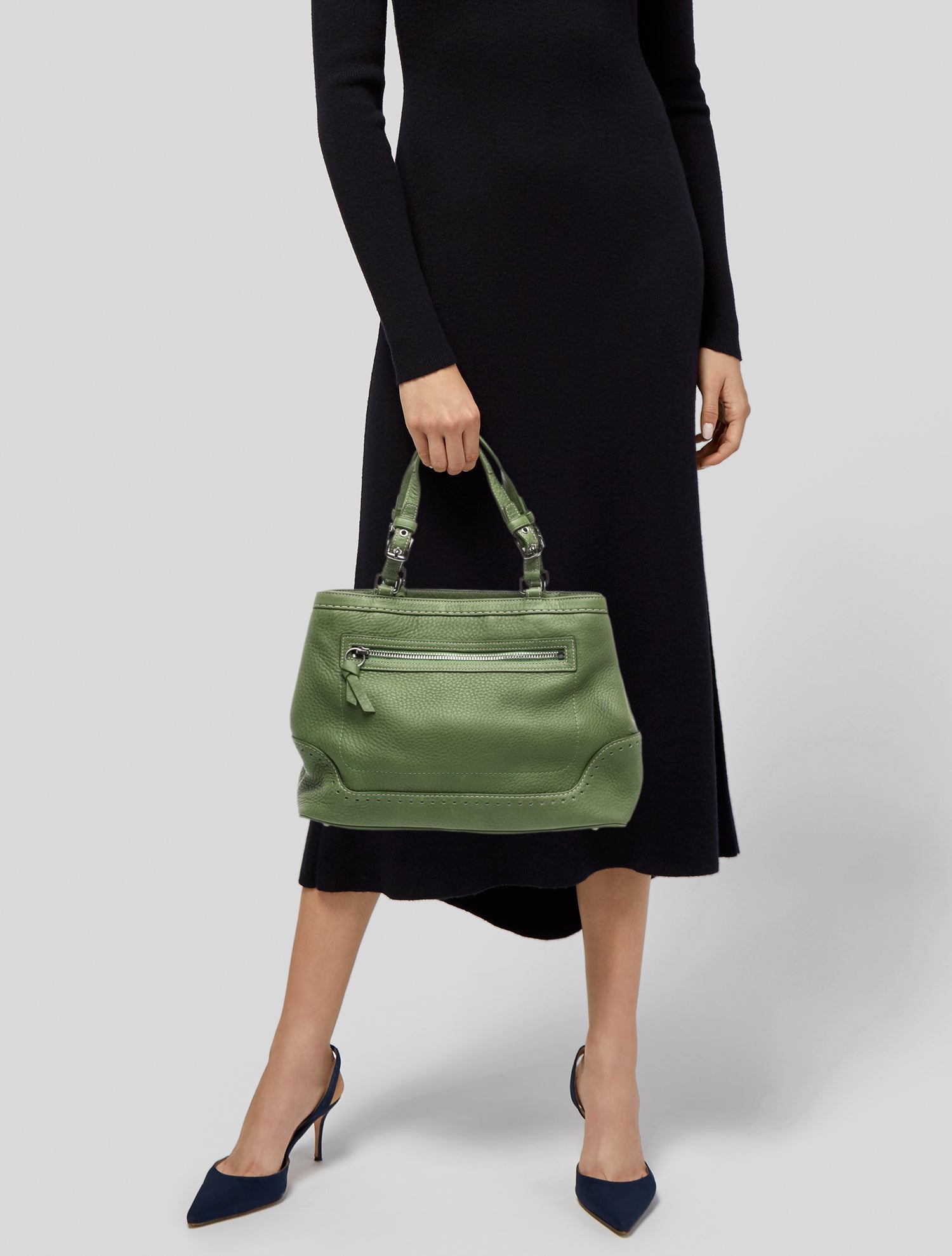 Coach Leather Top Handle Bag