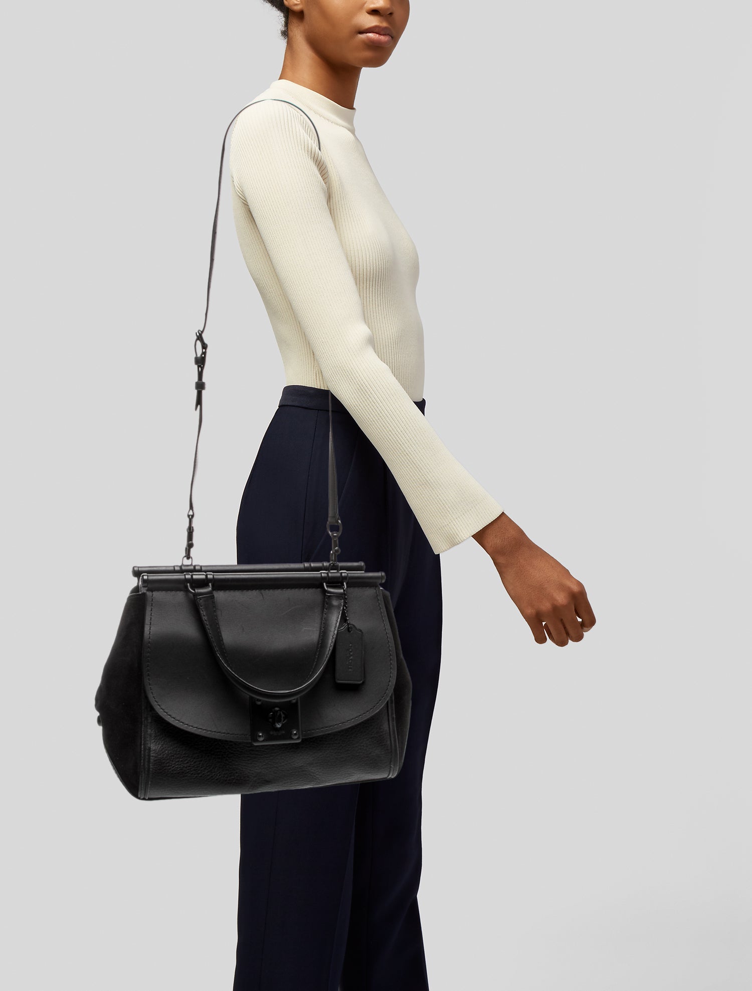 Coach Leather Top Handle Bag