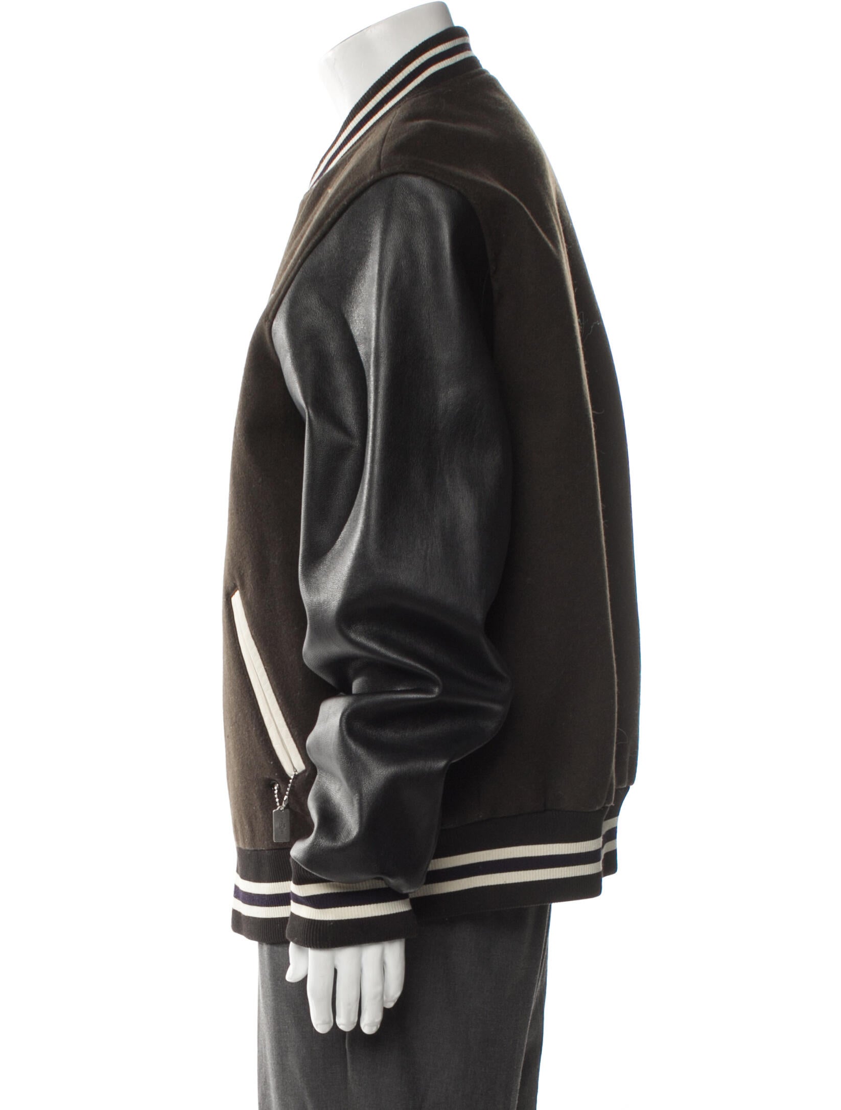 Coach Wool Striped Varsity Jacket